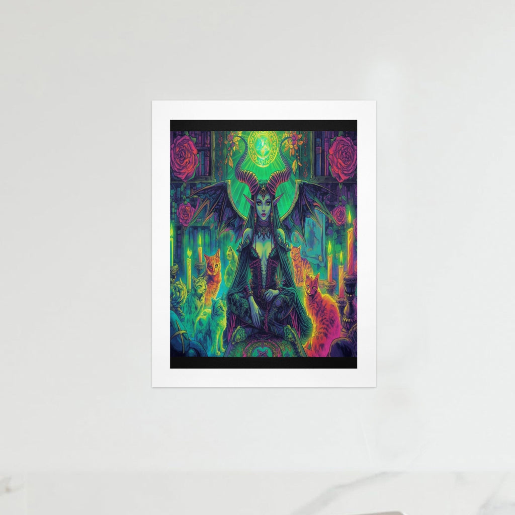 Dark Fantasy Dragon Witch Goddess Art Print Decor 6