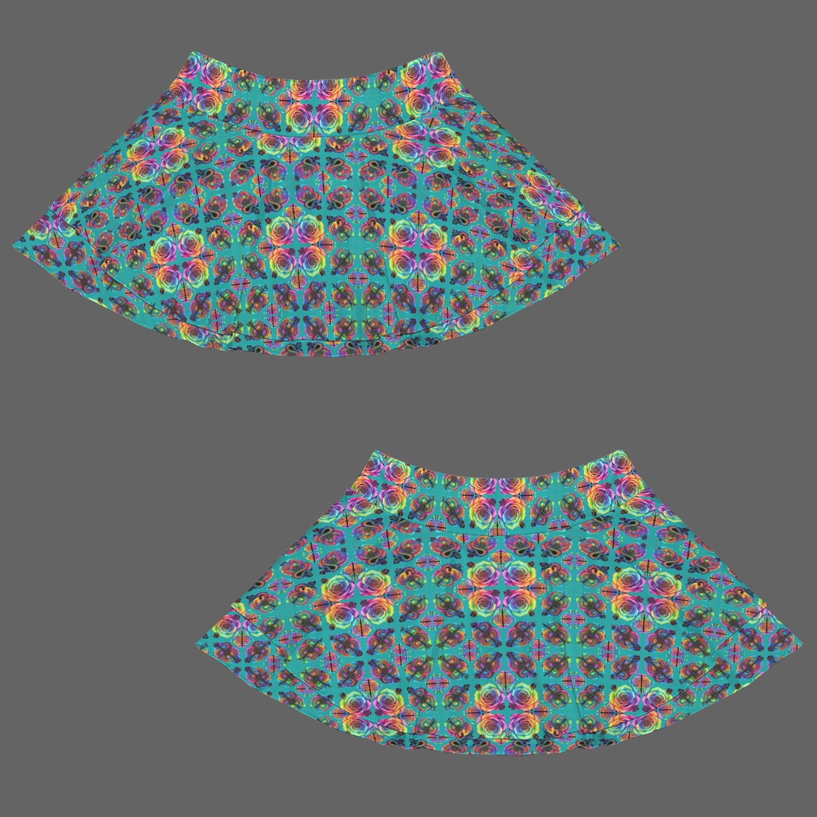 Fothic Mermaid Dragon Scale rose Sport Skort