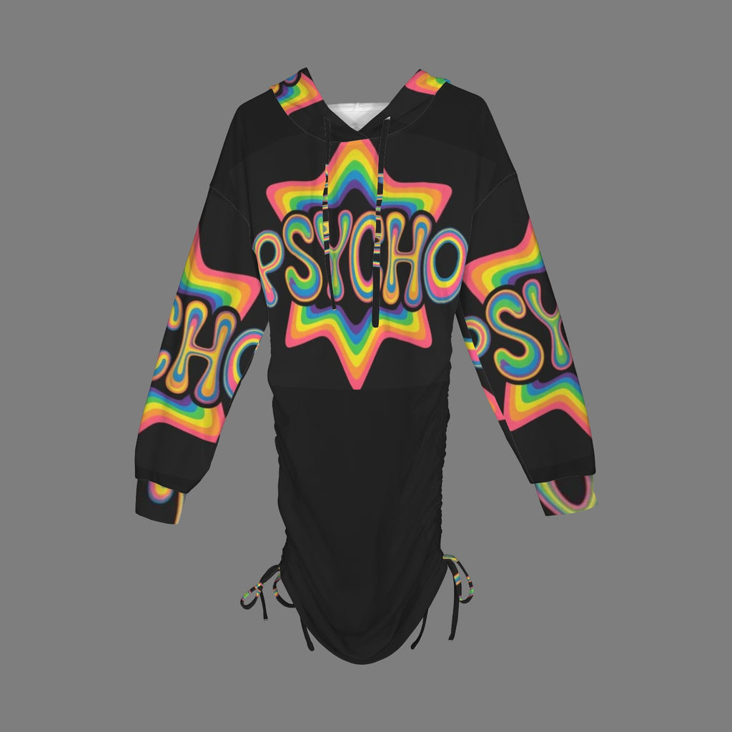 Rainbow Goddess Gothic Style Hoodie Dress