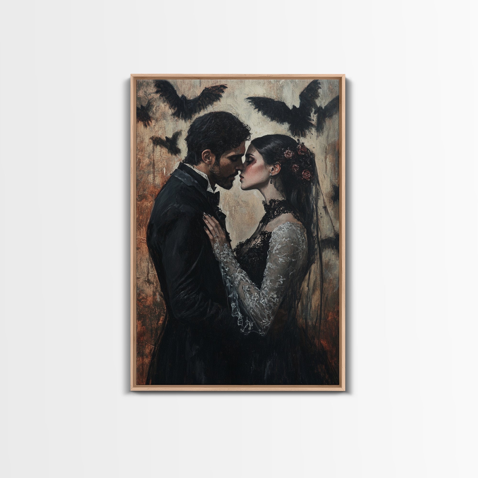 Dark Romance Art Print | Gothic Fantasy Wall Decor | Couple Gift Idea