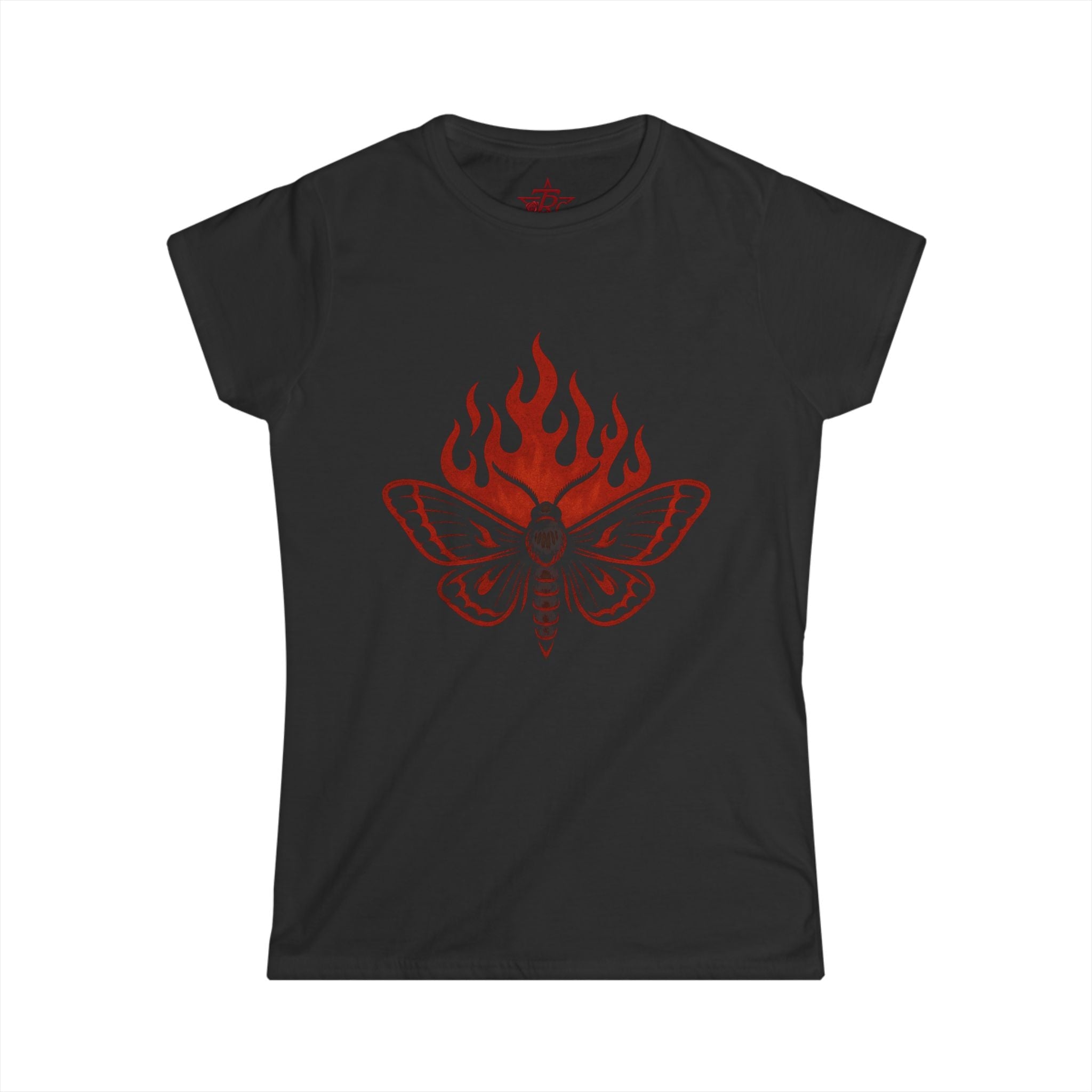 Gothic Fire Moth Tee - Night Bloom Digital Empire Studios