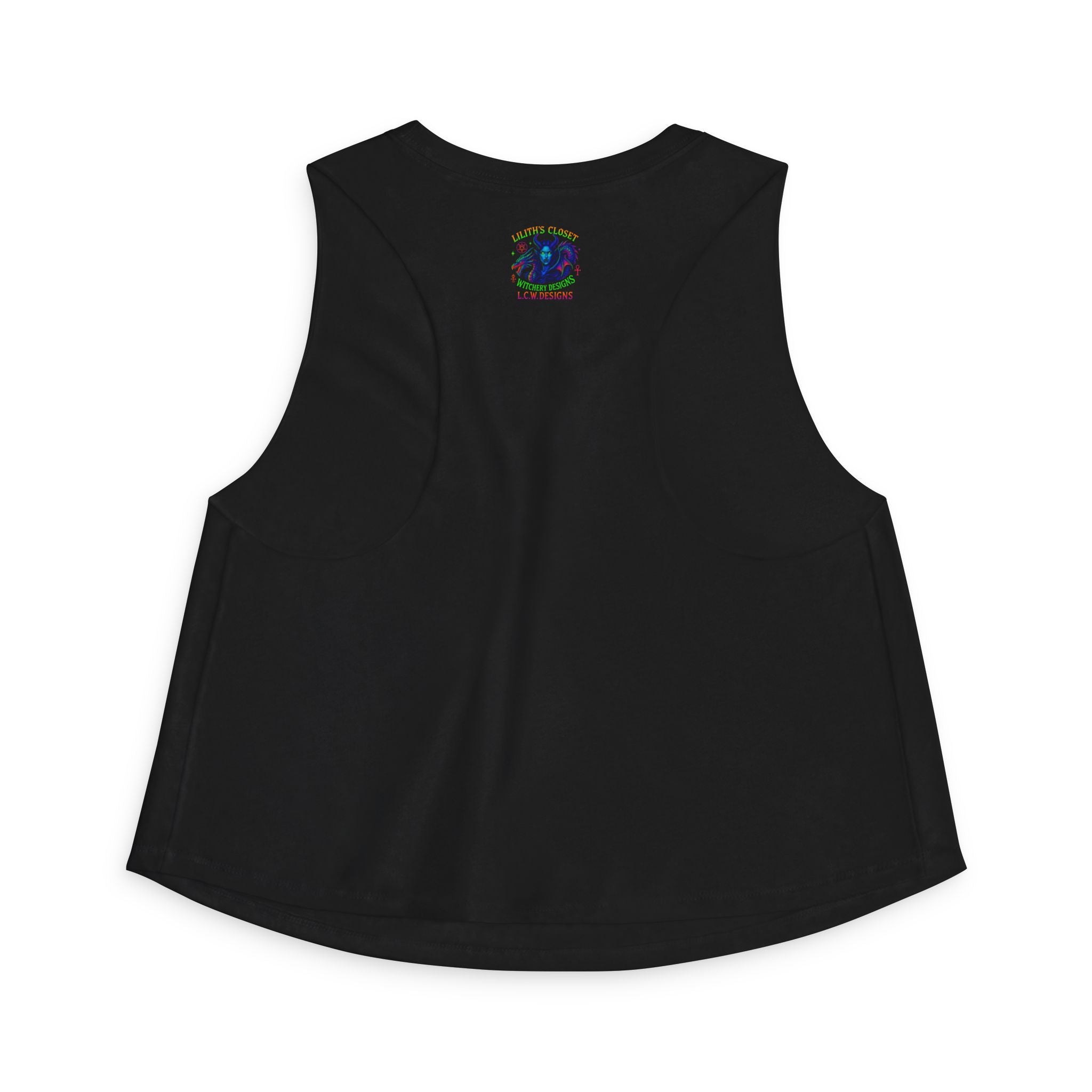 Vampire Queen Neon Gothic Moon Crop Top — Vampire Graphic Women's Crop Top