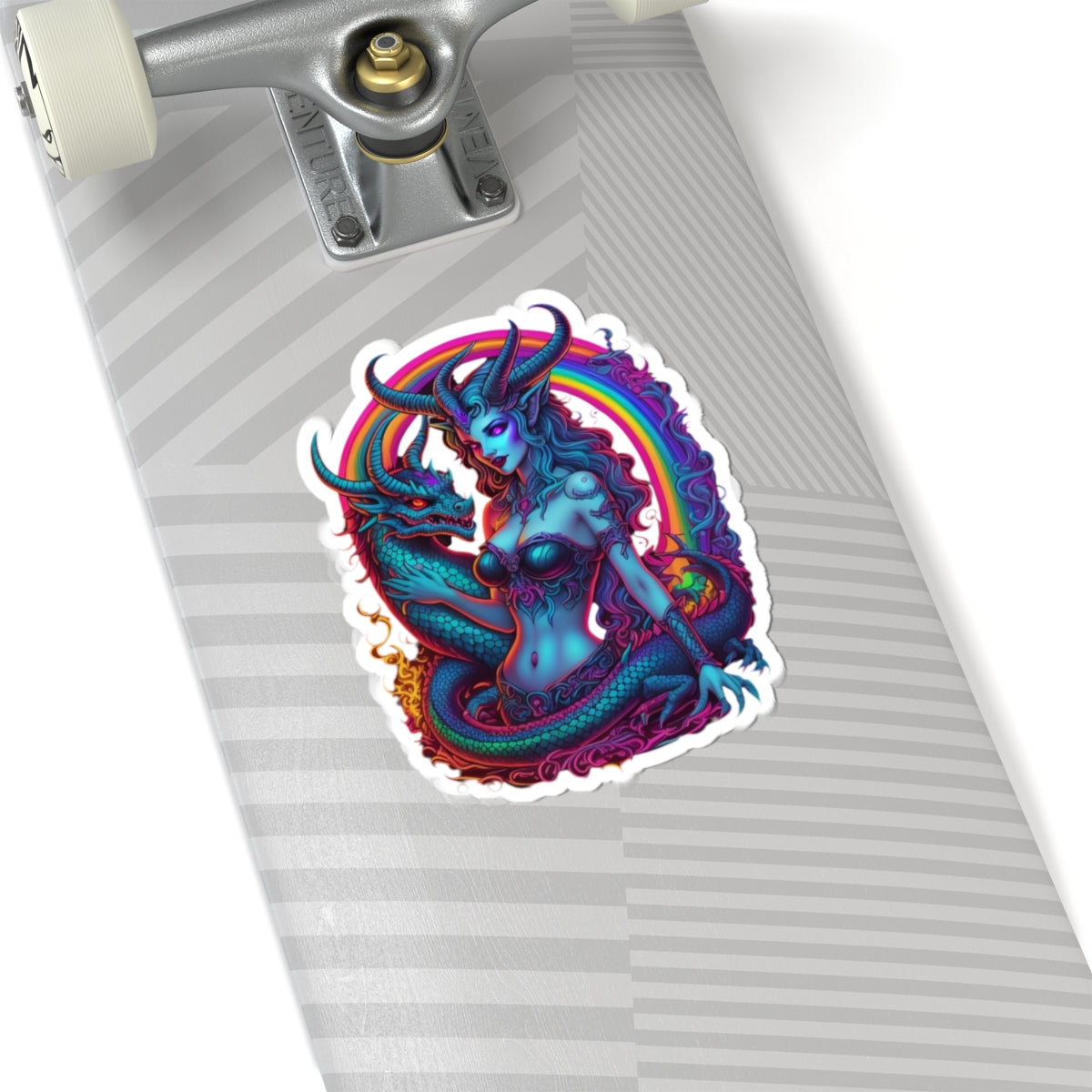 Gothic Stickers, Witchy Occult Rainbow Goddess Lilith Decal, Laptop Accessories, Magical Journal Decoration, Unique Art Supplies, Boho Phone