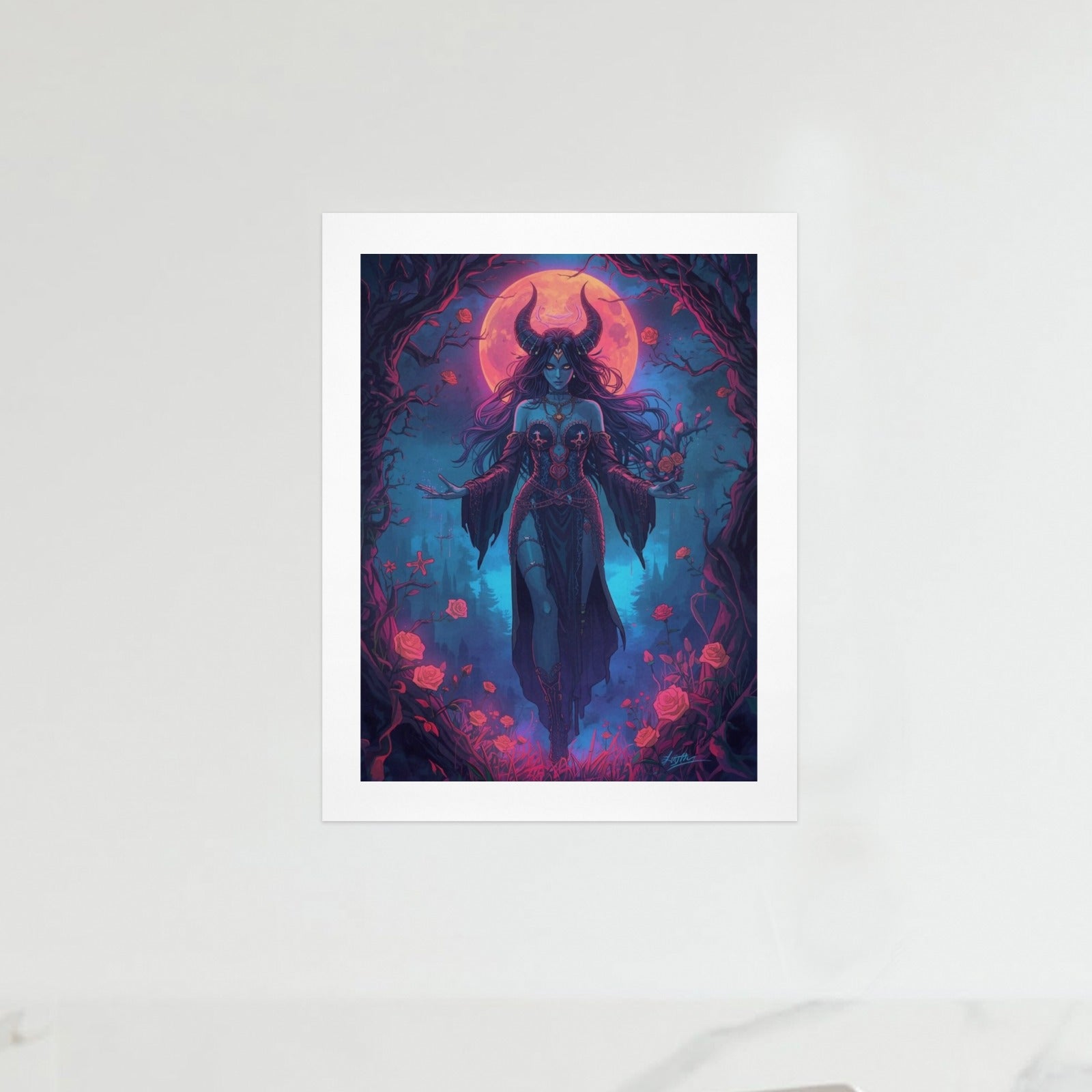 Gothic Witch Rose Art Print 11