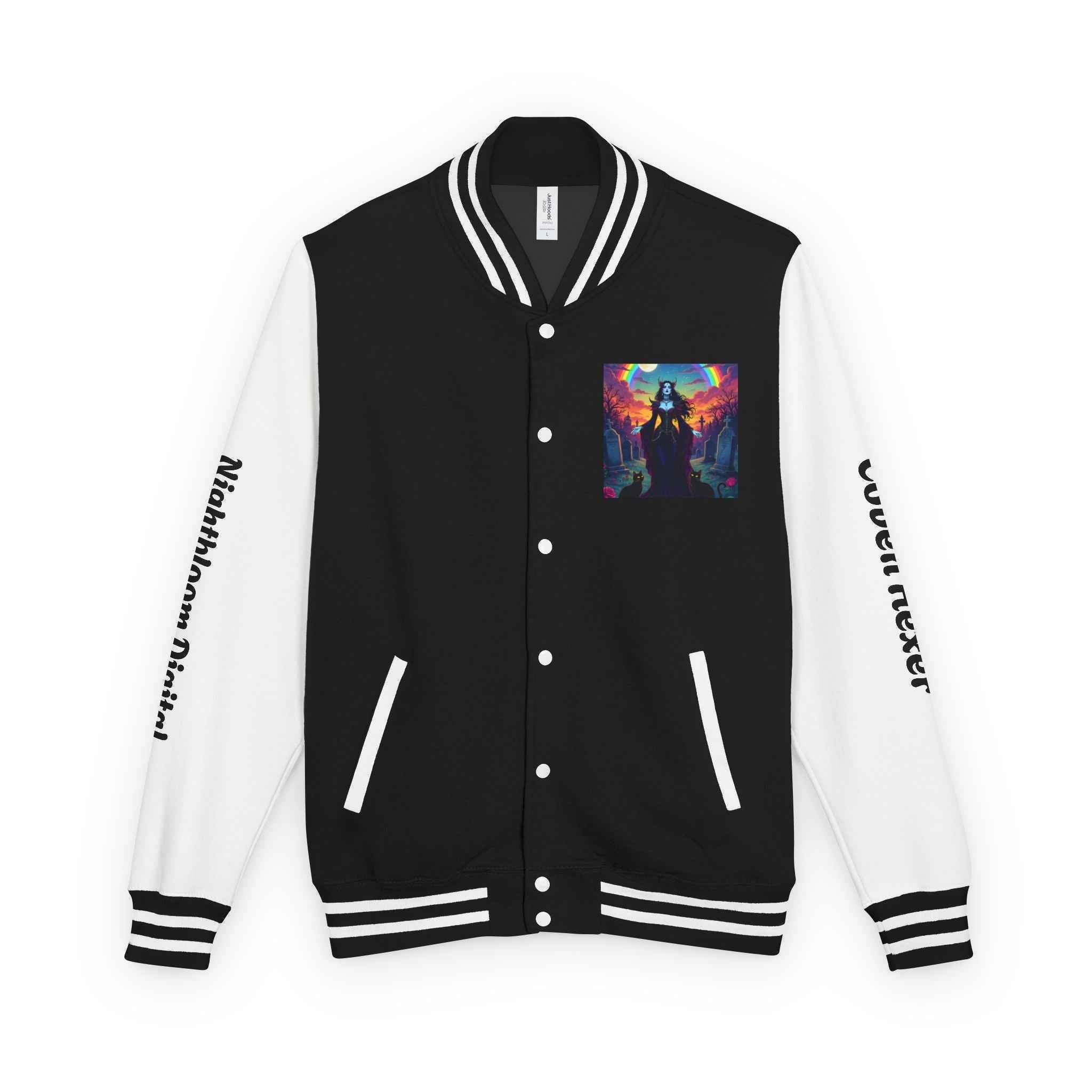 Witch Core Night Bloom Letterman Jacket | Coven Hexer Jock Jacket