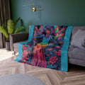 Lilith Egyptian Goddess Crushed Velvet Blanket — 6‑Armed Mythic Velvet Throw