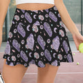 Trippy Gothic Pleated More Dead Mini Skort Skirt