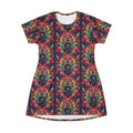 Trippy Gothic Witch Goddess Throne T-Shirt Dress