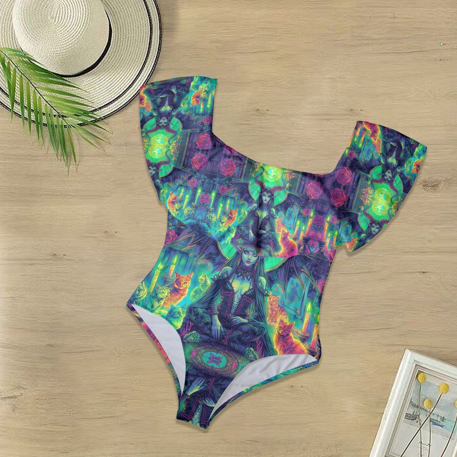 Gothic Dragon Witch Fashion One Piece Swimsuit 4