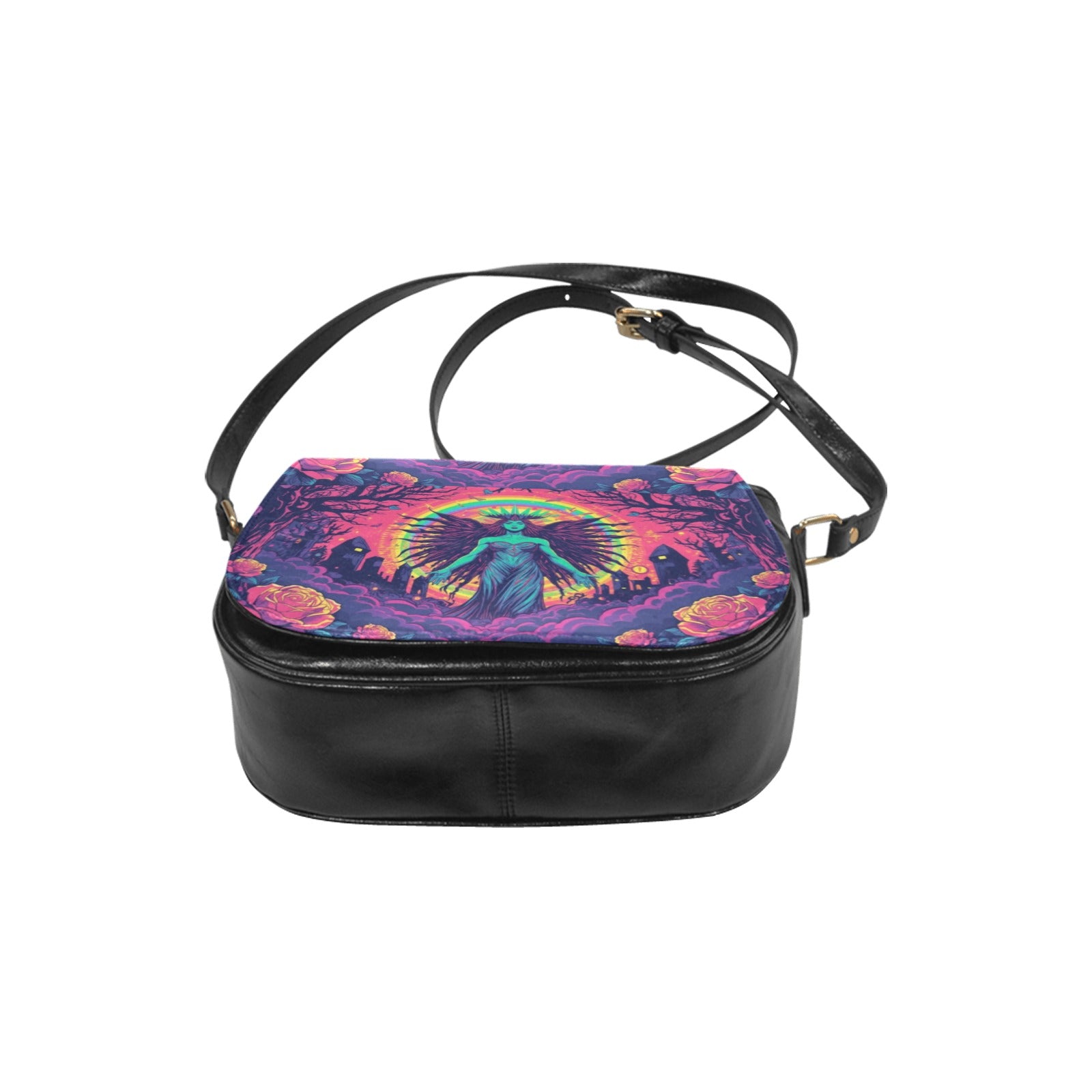 Firey Drsgon Gothic Women's Fashion Classic Saddle Bag Purse 2