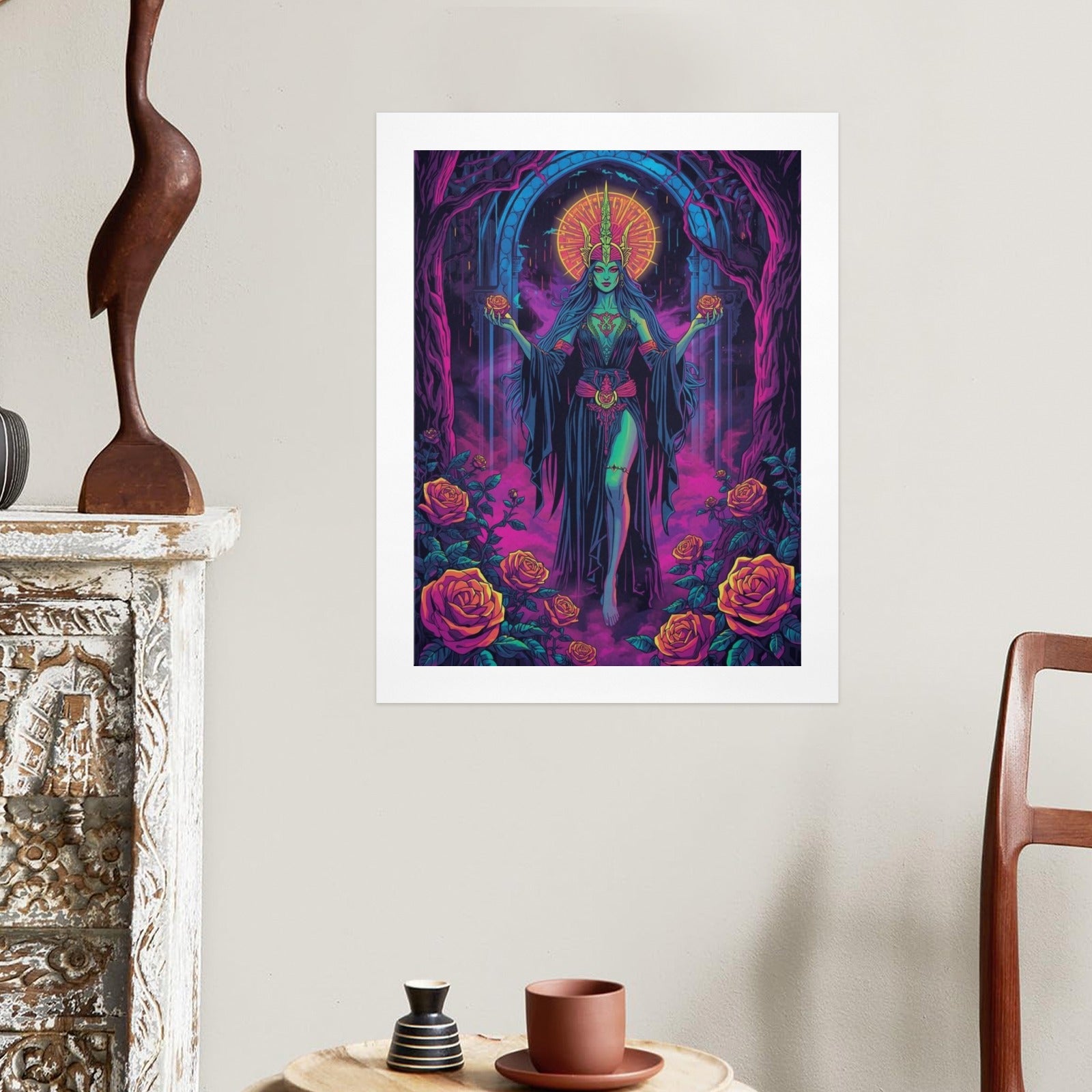 Gothic Witch Rose Art Print 4
