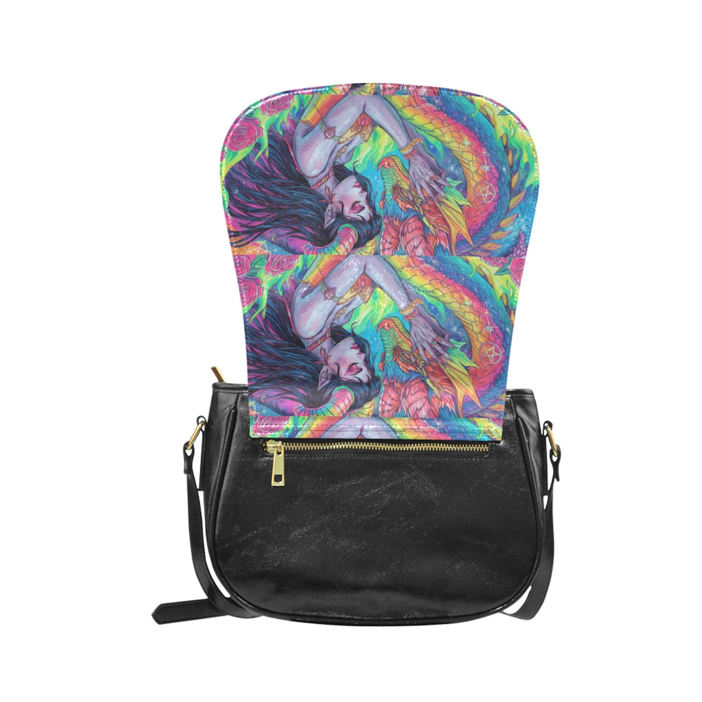 Firey Drsgon Gothic Women's Fashion Classic Saddle Bag