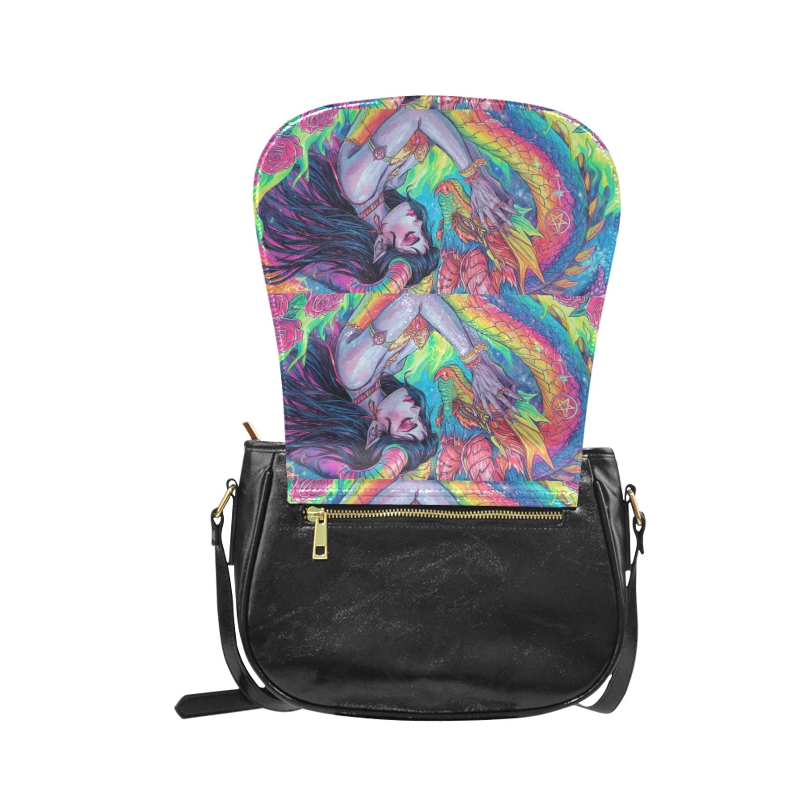 Firey Drsgon Gothic Women's Fashion Classic Saddle Bag