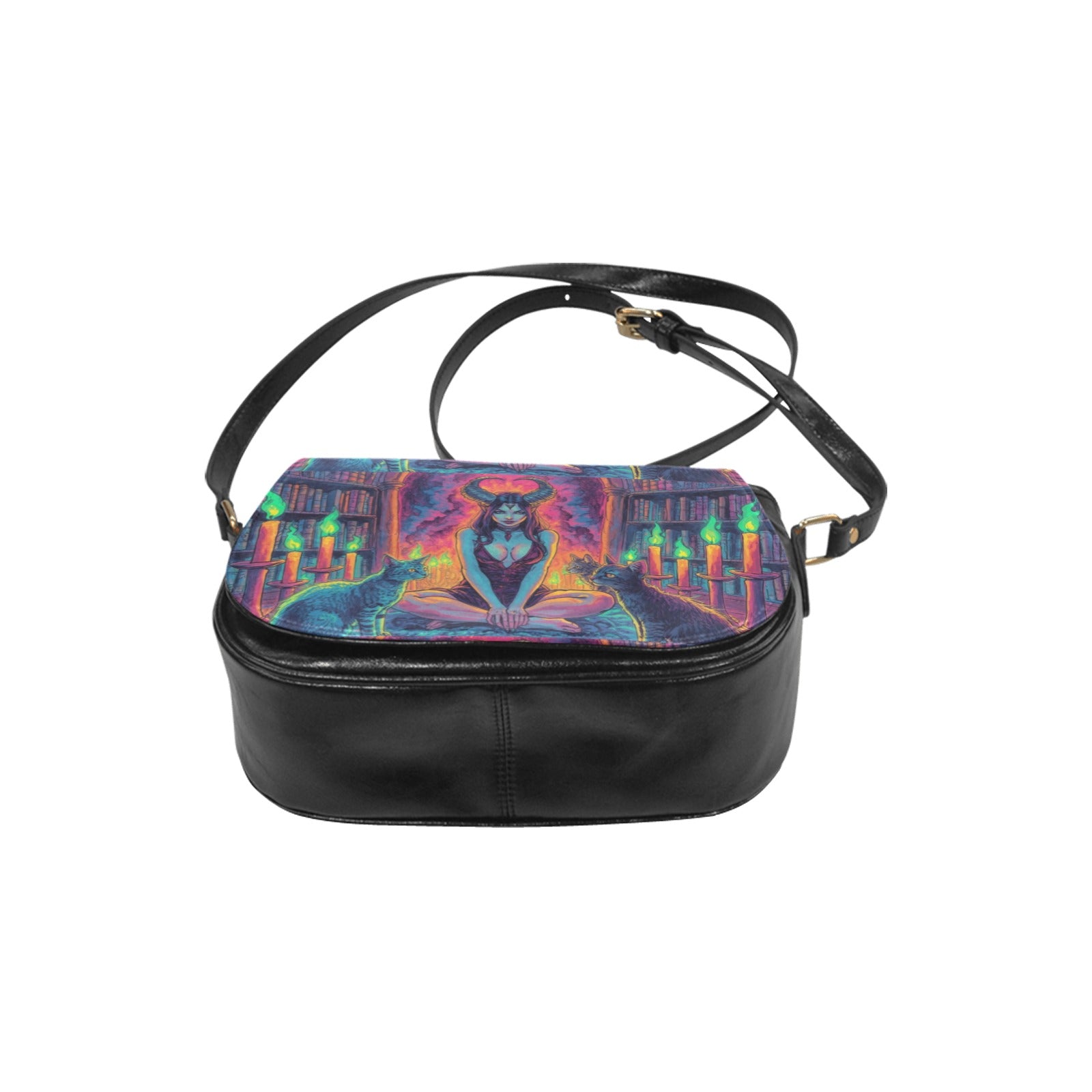 Firey Drsgon Gothic Women's Fashion Classic Saddle Bag Purse 4