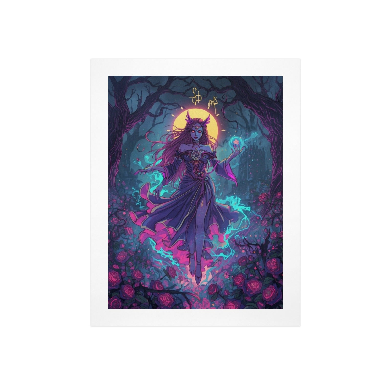 Gothic Witch Rose Art Print 13