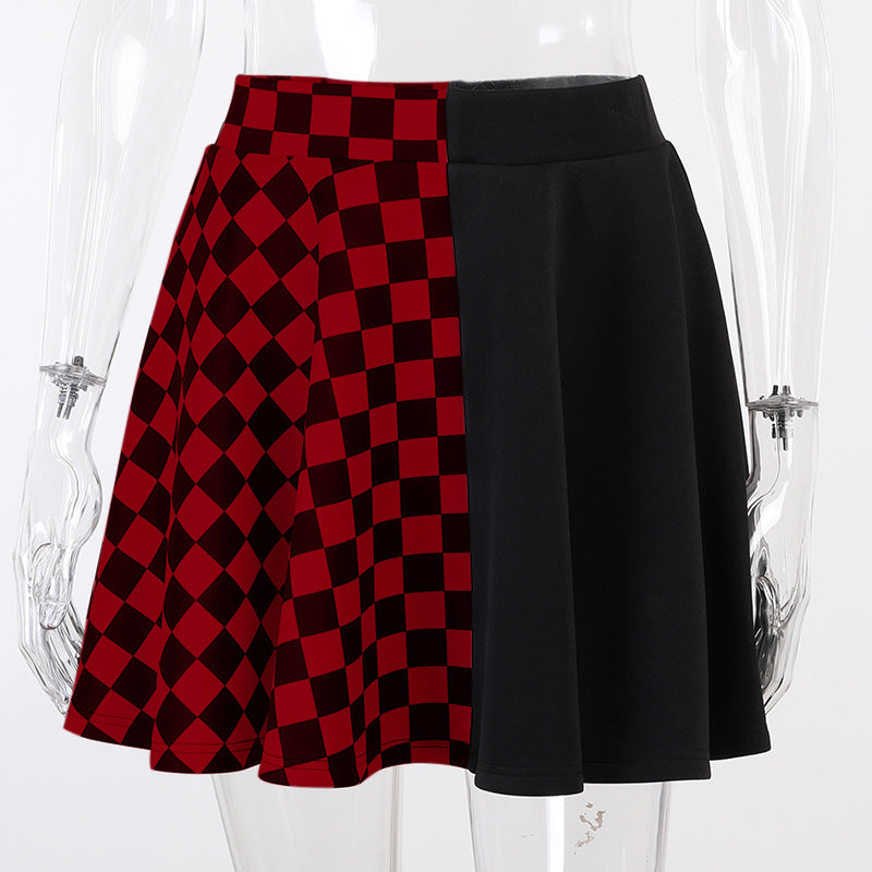 Skirt Gothic Plaid A Line Mini Skirts Harajuku Streetwear - Night Bloom Digital Empire Studios