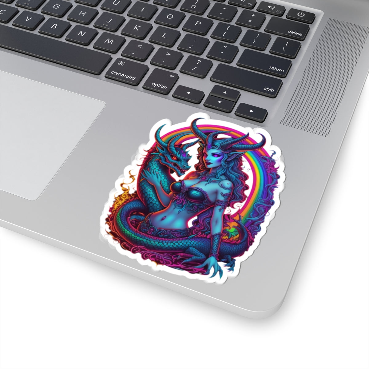 Gothic Stickers, Witchy Occult Rainbow Goddess Lilith Decal, Laptop Accessories, Magical Journal Decoration, Unique Art Supplies, Boho Phone