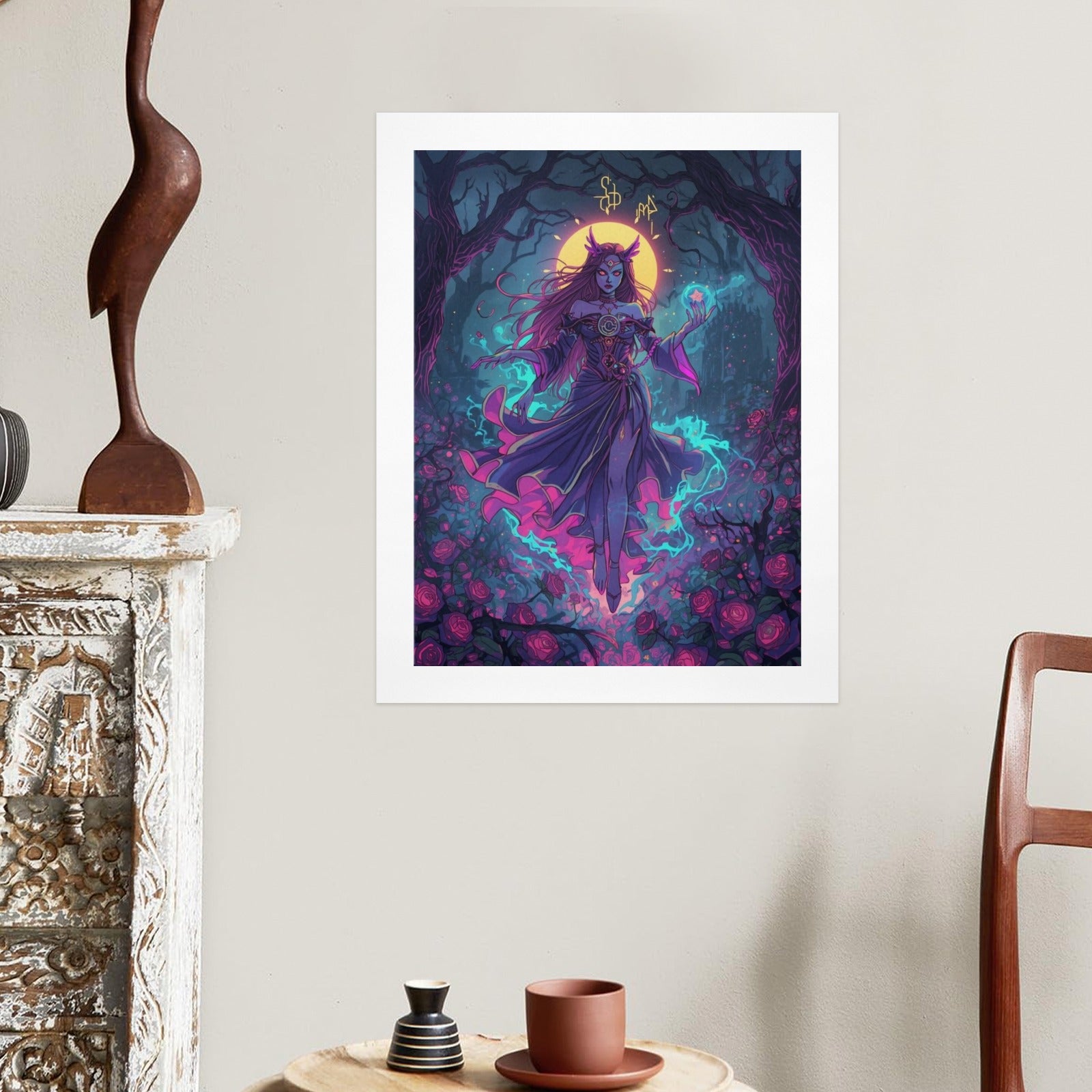 Gothic Witch Rose Art Print 13