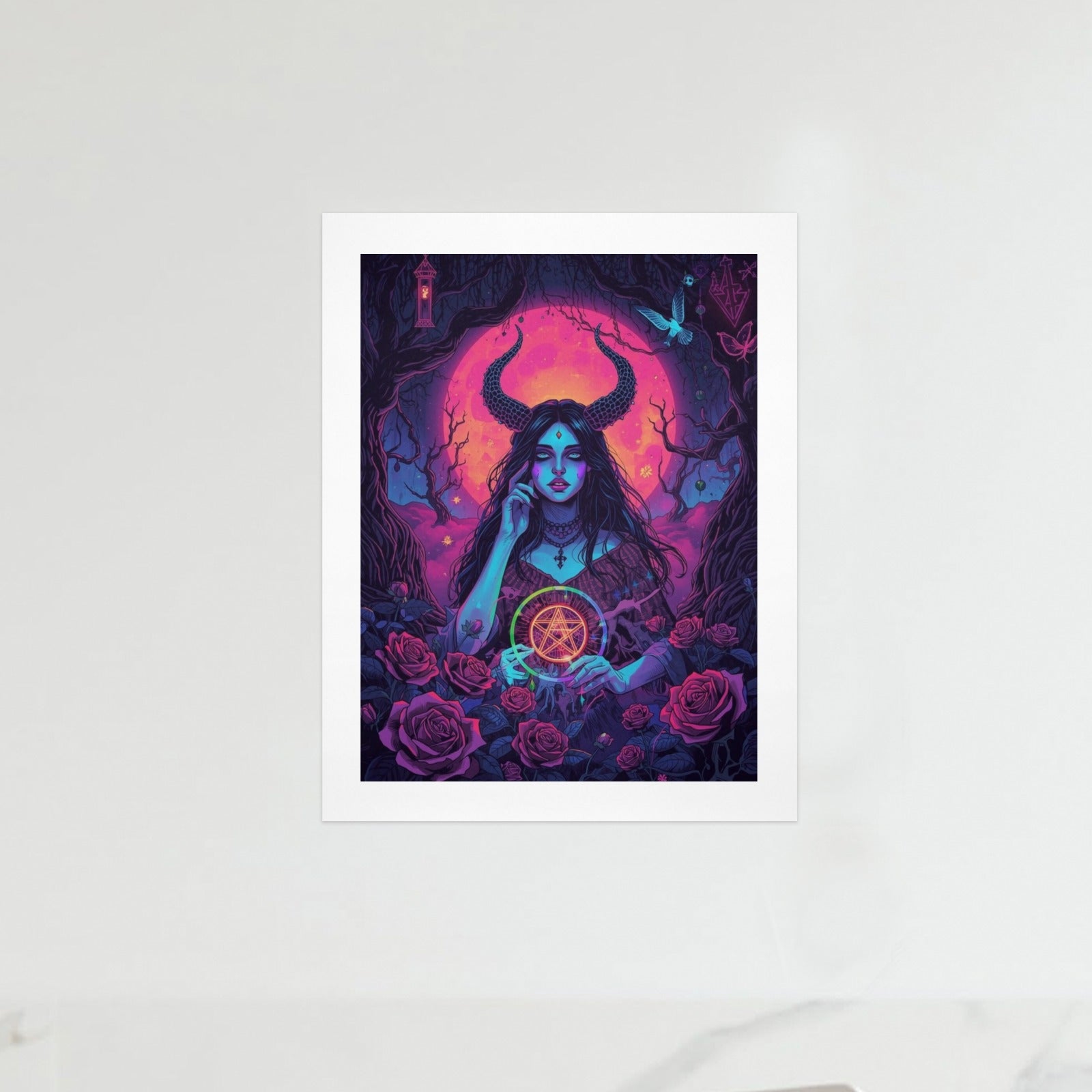 Gothic Witch Rose Art Print 7
