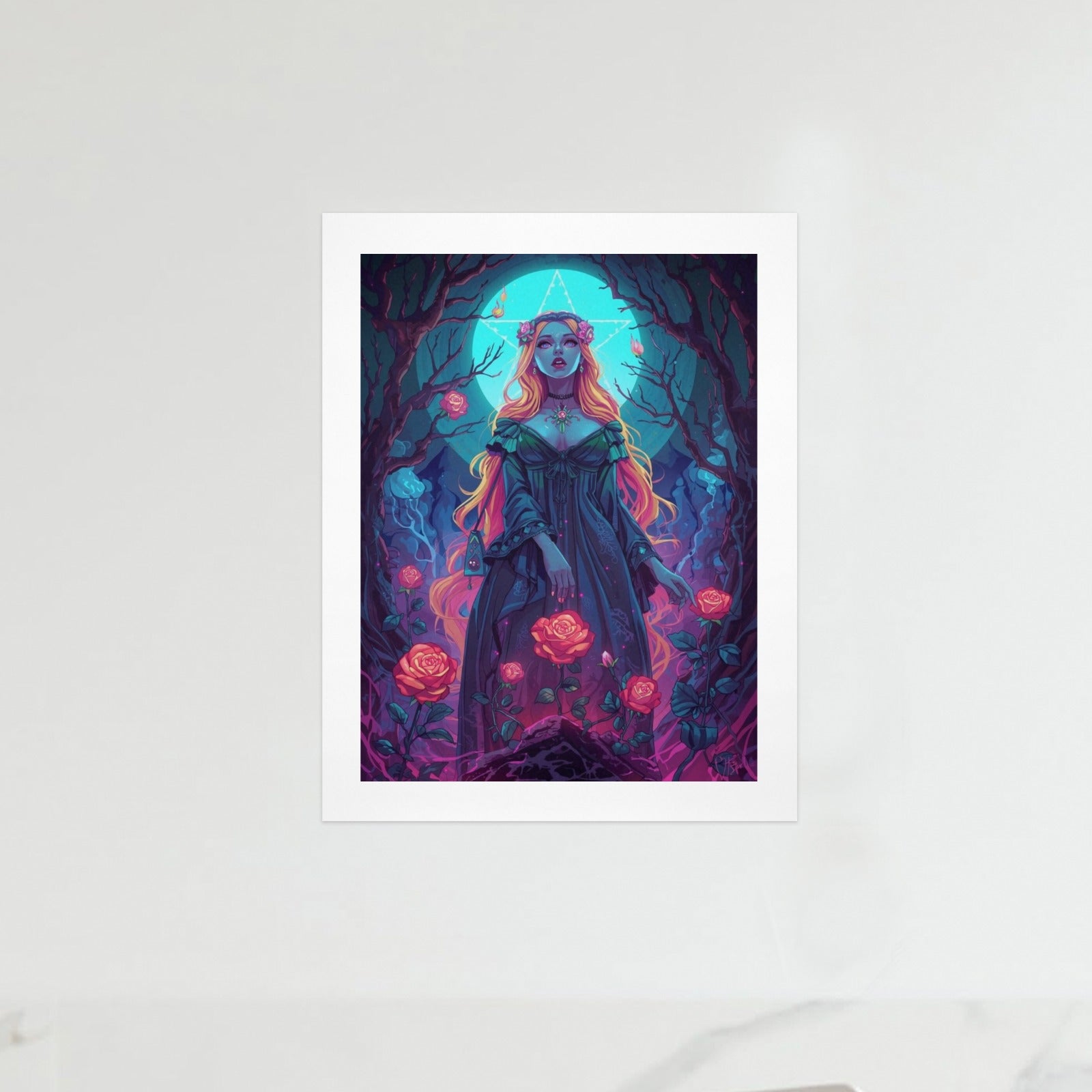 Gothic Witch Rose Art Print 12