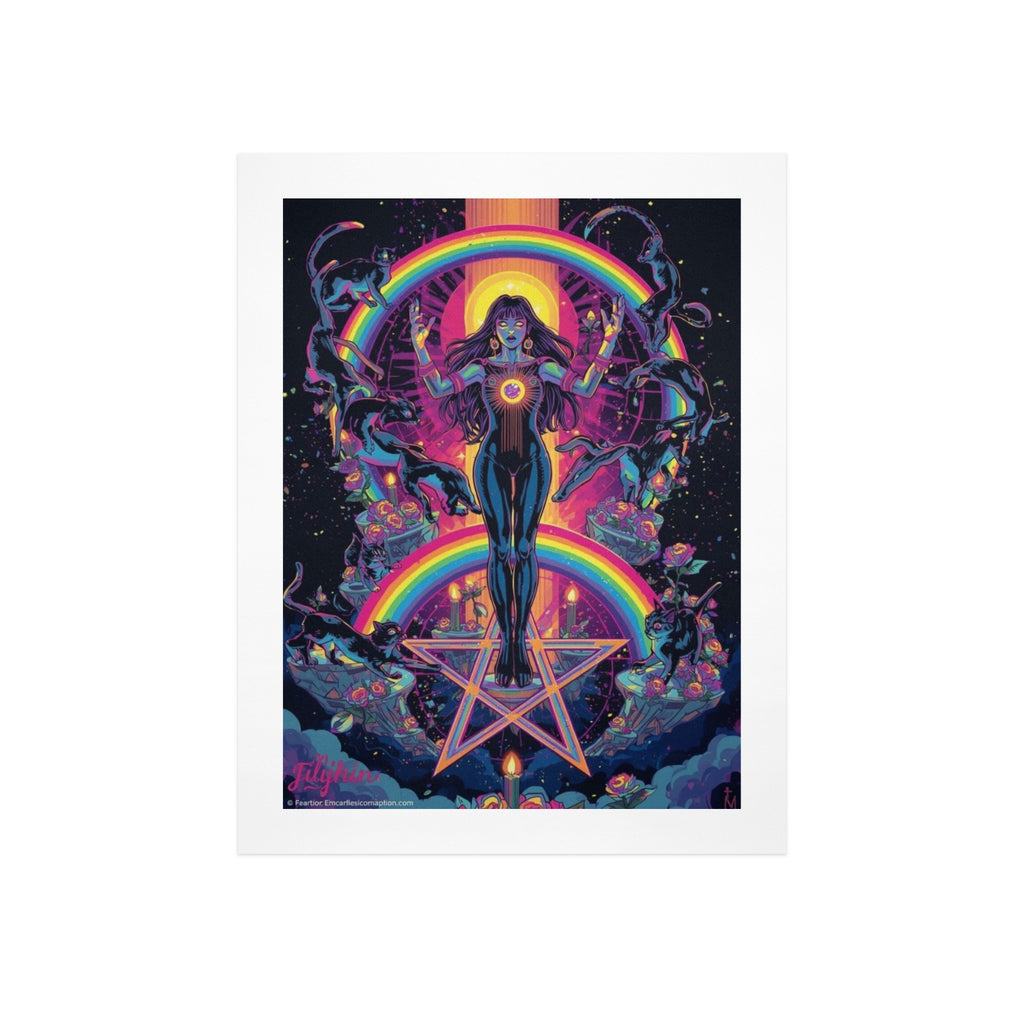 Gothic Galaxy Witch Art Print 1