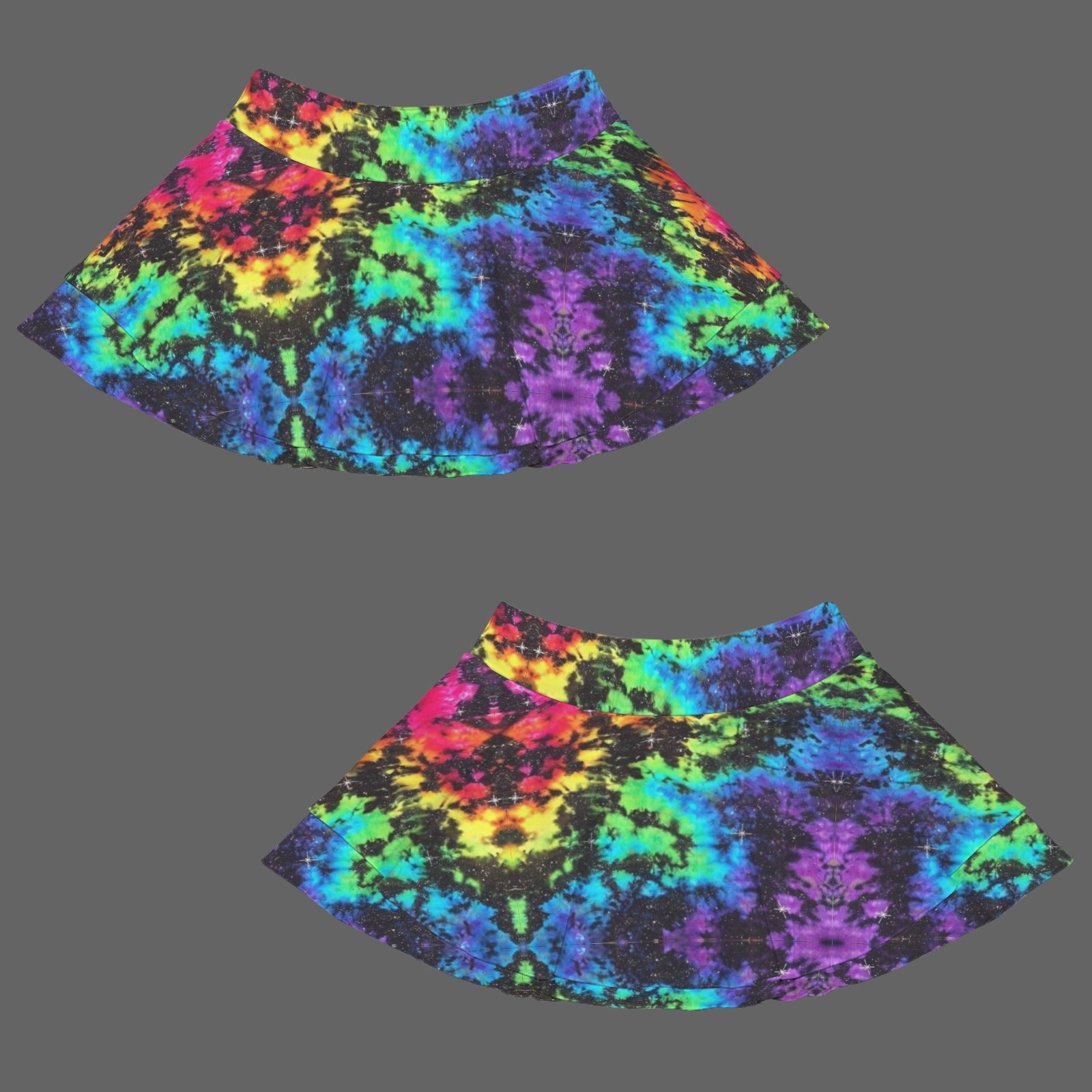 Trippy Gothic Tie-Dye Hippy Style Fashion Sports Skort 7
