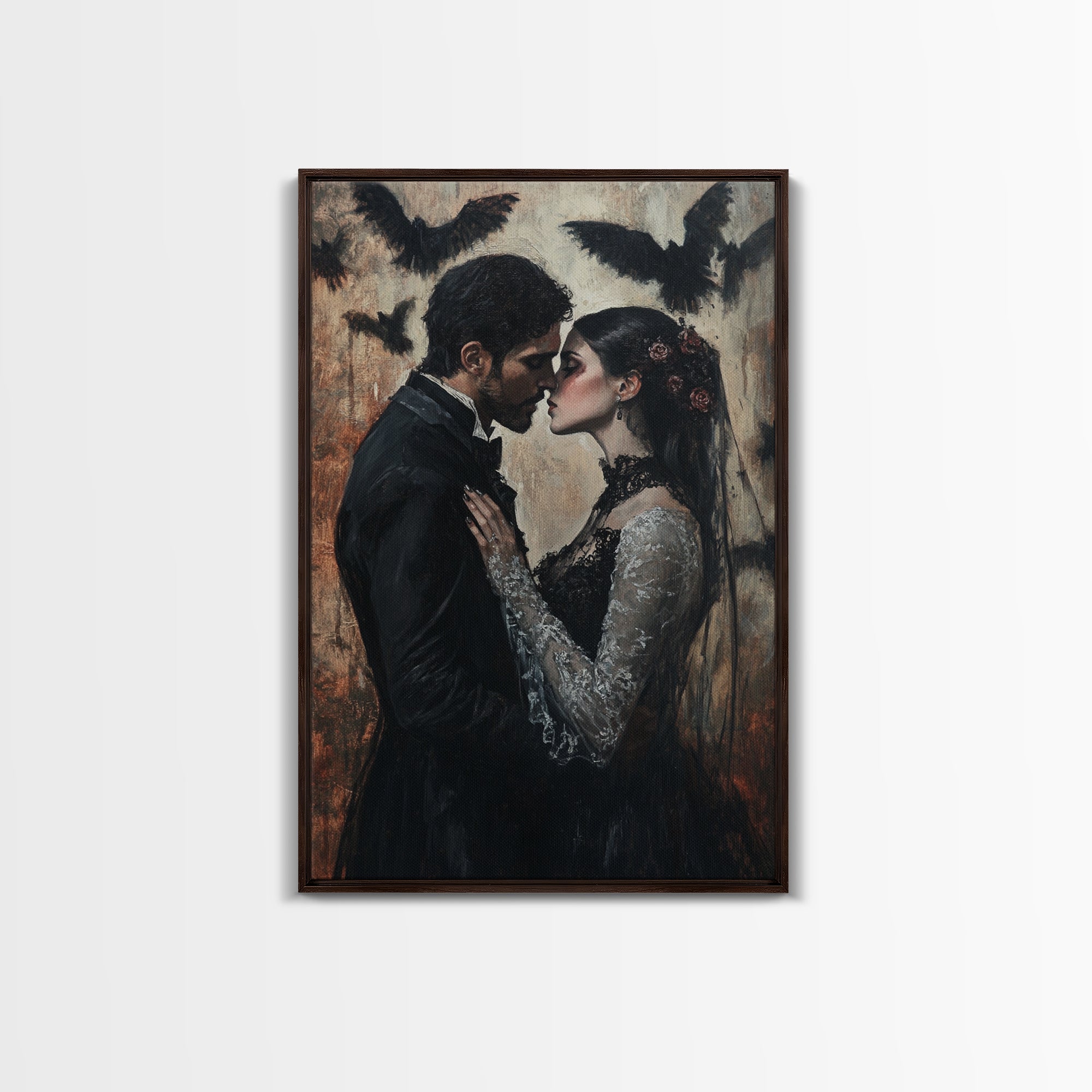 Dark Romance Art Print | Gothic Fantasy Wall Decor | Couple Gift Idea