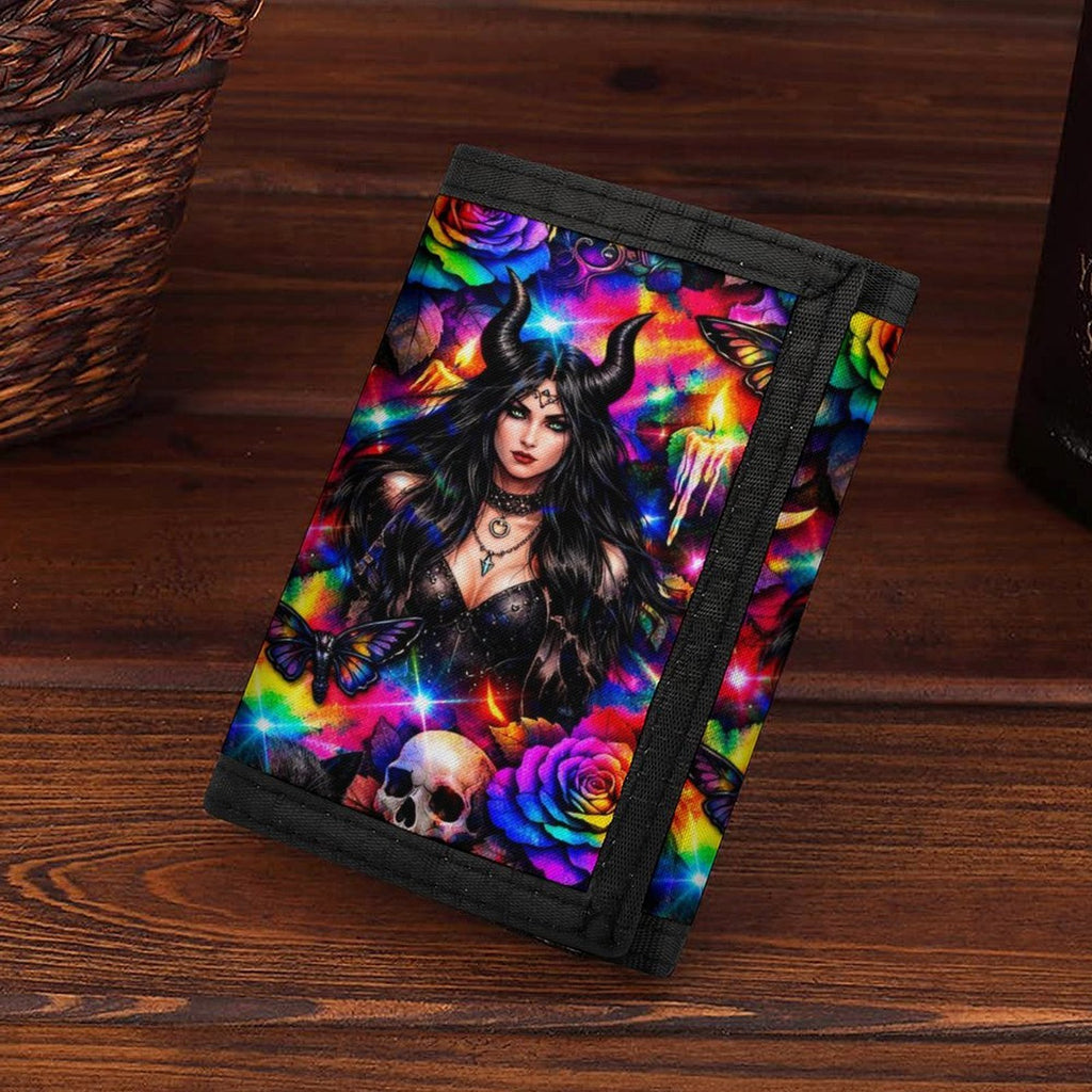 Custom Trifold Nylon Wallet Fabric Card & Coin Holder With Zipper
