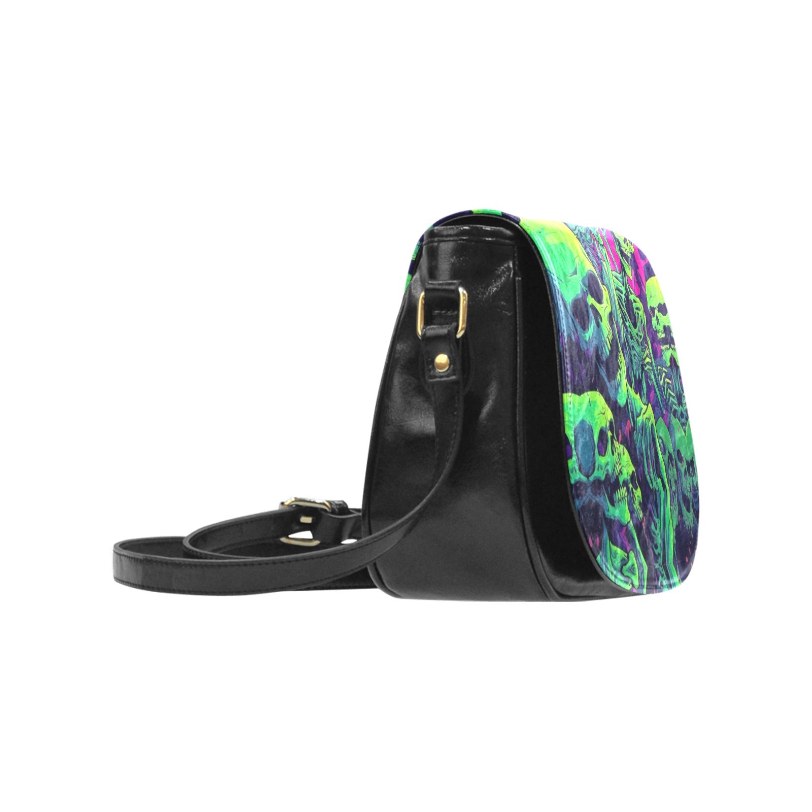 Creepy Skeleton Gothic Women's Fashion Classic Saddle Bag Purse