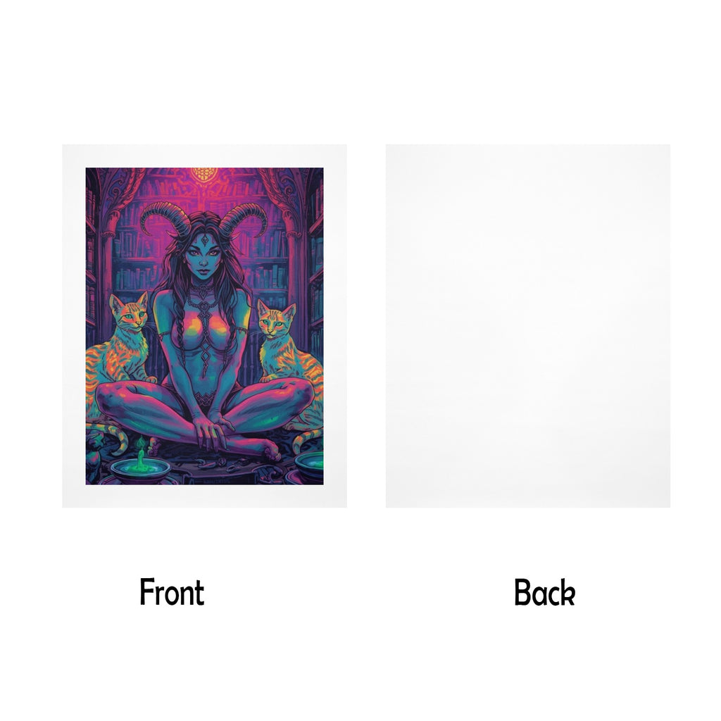 Gothic Witch Succubus Library Print 2