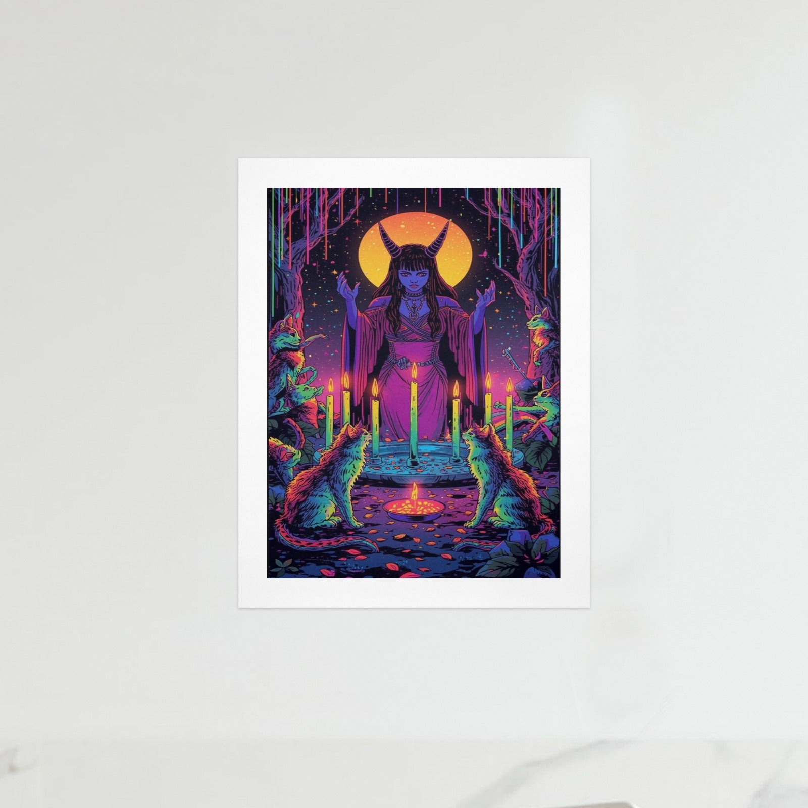 Gothic Galaxy Witch Art Print 2
