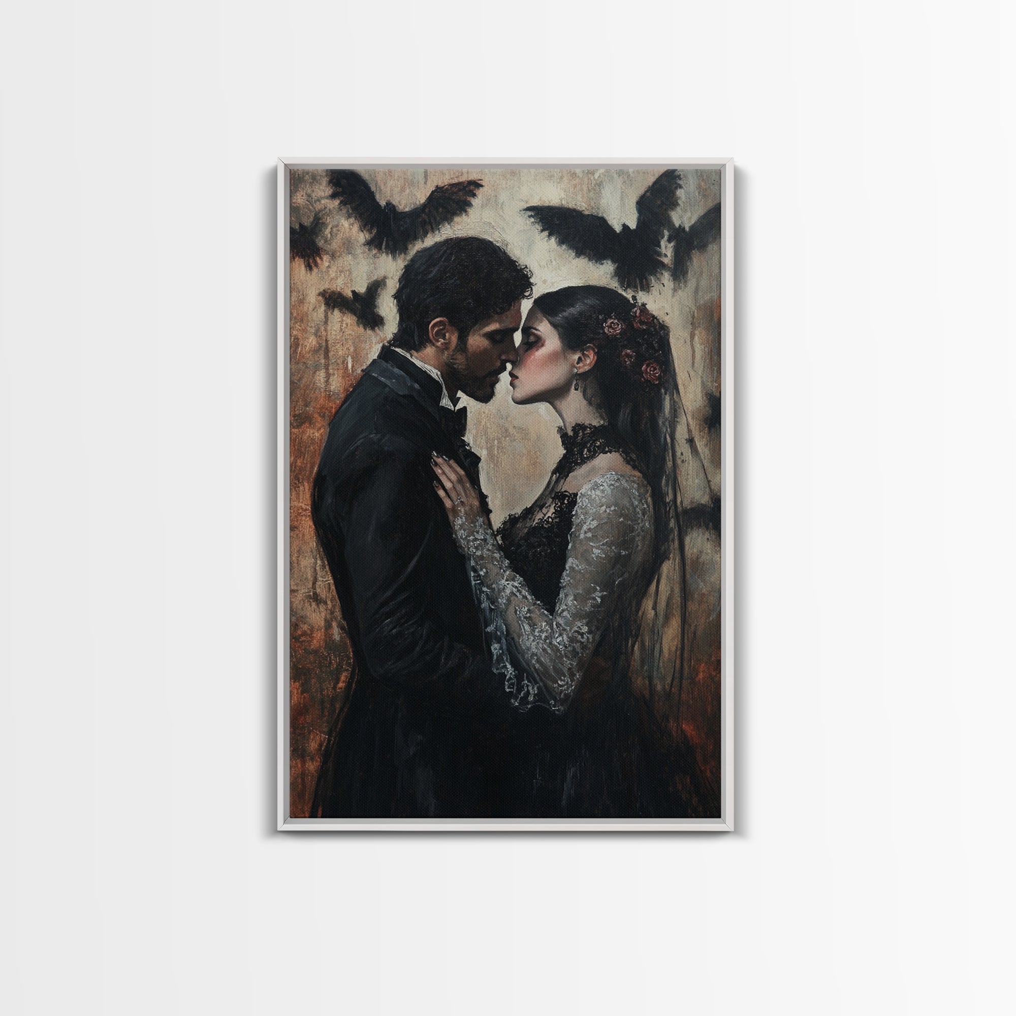 Dark Romance Art Print | Gothic Fantasy Wall Decor | Couple Gift Idea