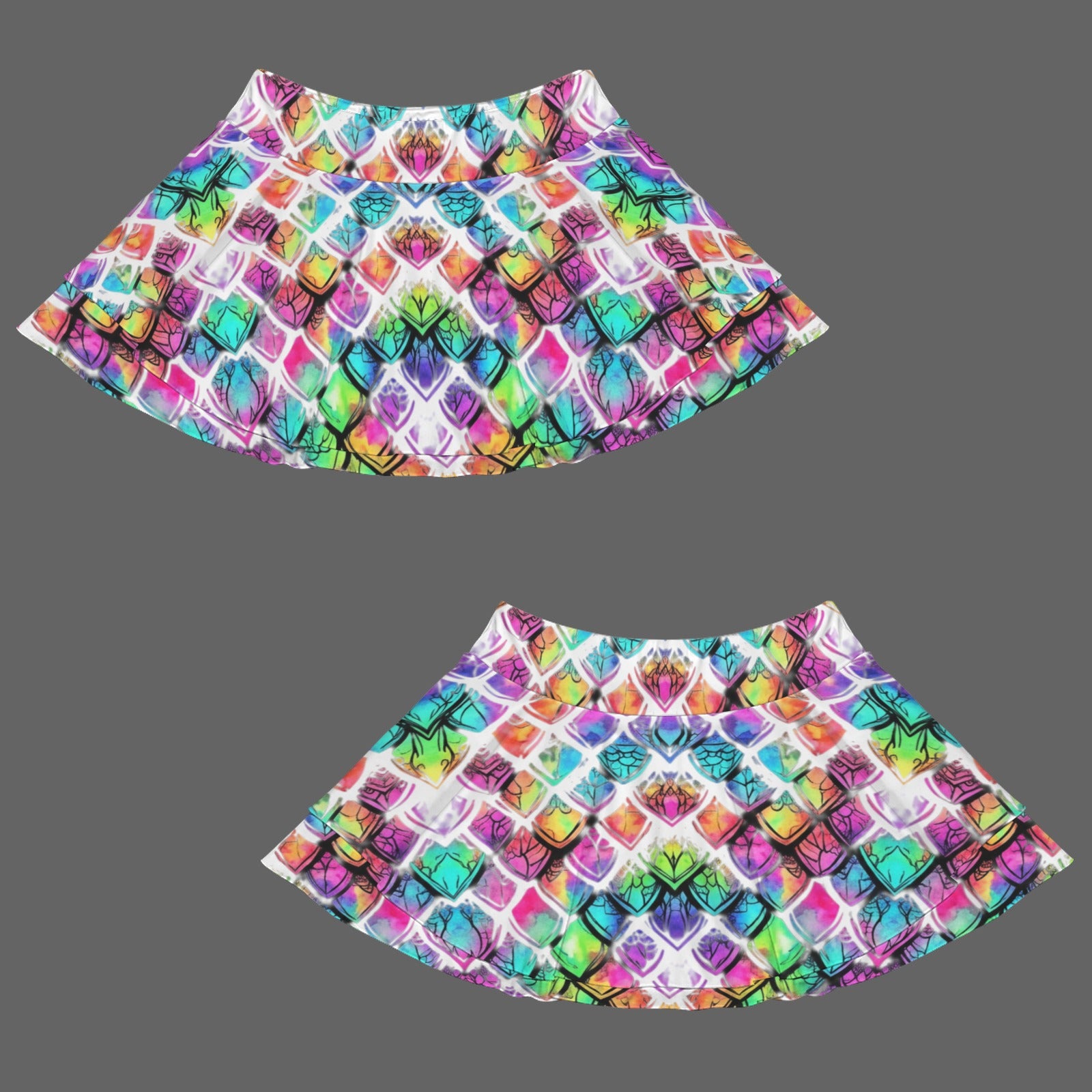 Fothic Mermaid Dragon Scale Sport Skort