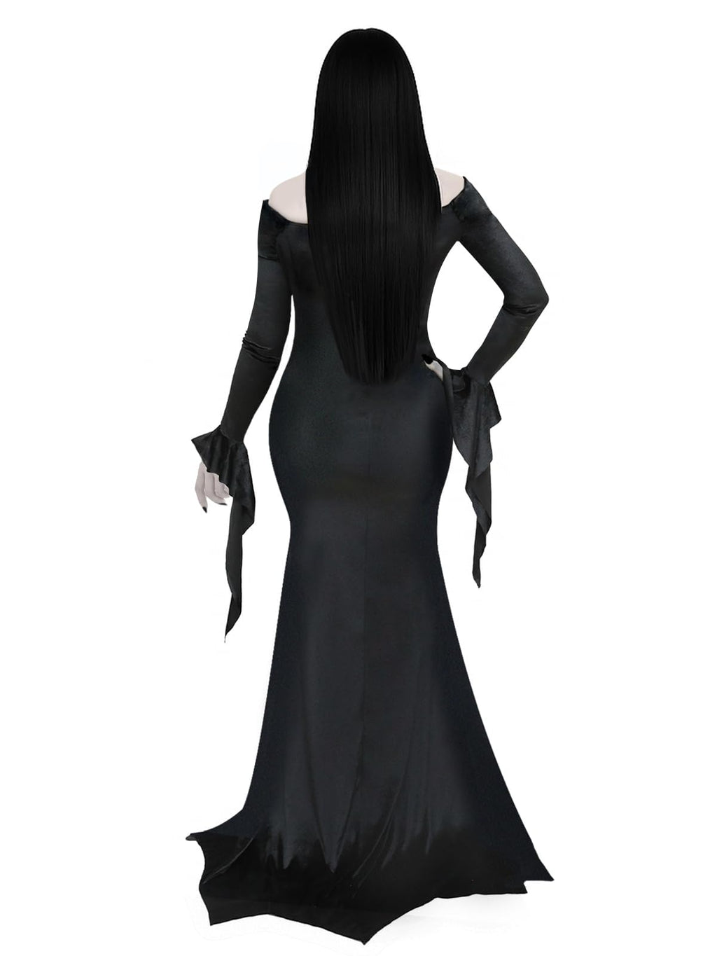 ROC PARTY Womens Gothic Floor Length Off Shoulder Dress Black Size S - Night Bloom Digital Empire Studios