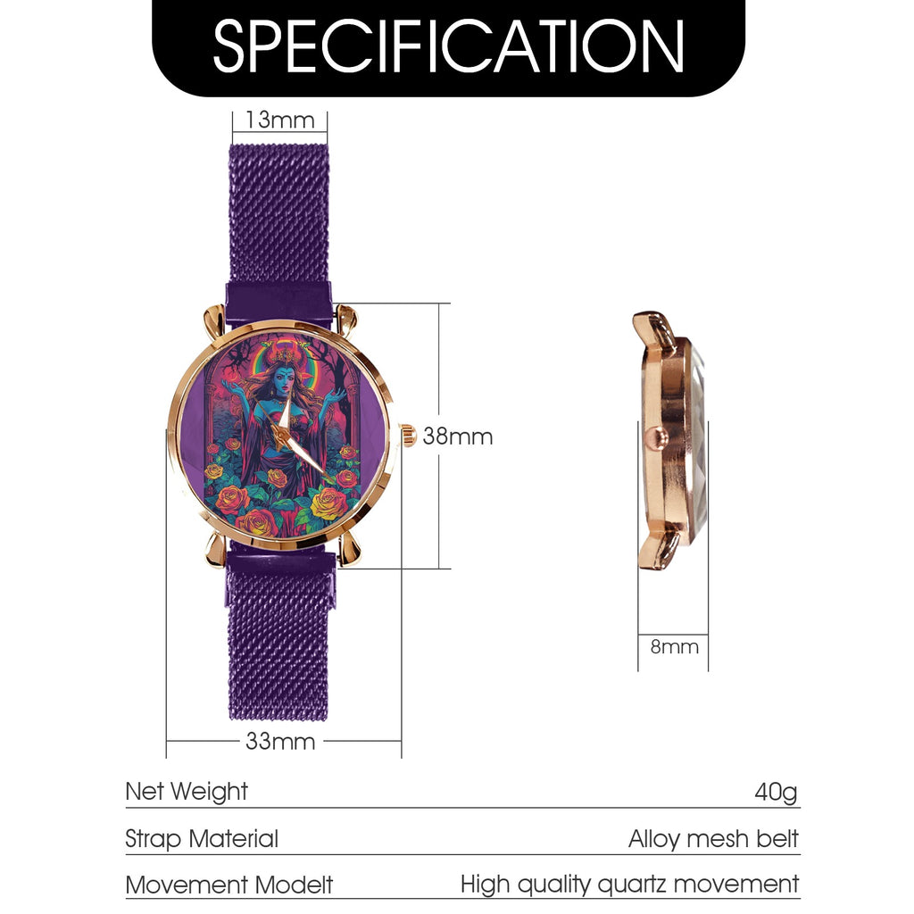 Firey Drsgon Gothic Women's Magneric Strap Watch5