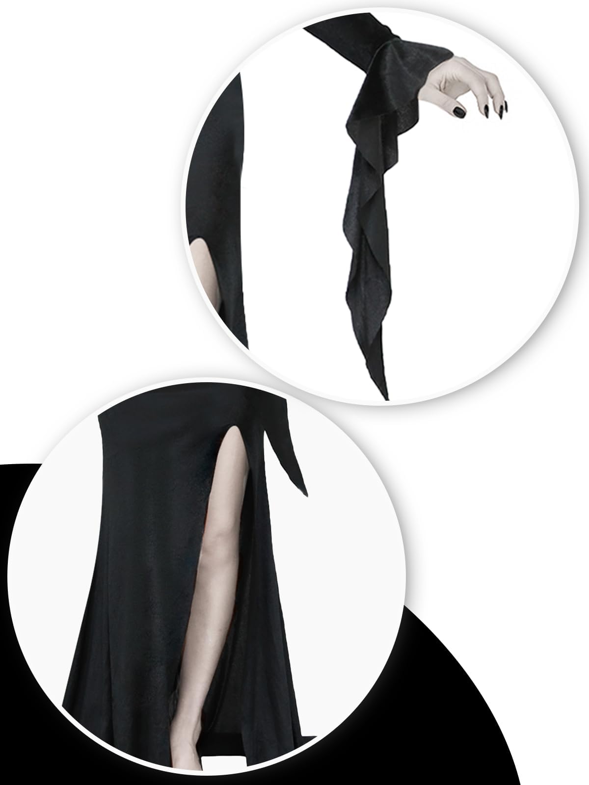 ROC PARTY Womens Gothic Floor Length Off Shoulder Dress Black Size S - Night Bloom Digital Empire Studios