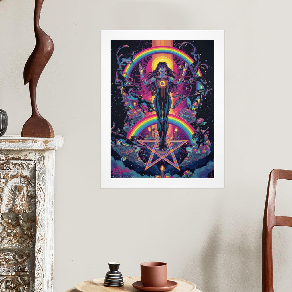Gothic Galaxy Witch Art Print 1