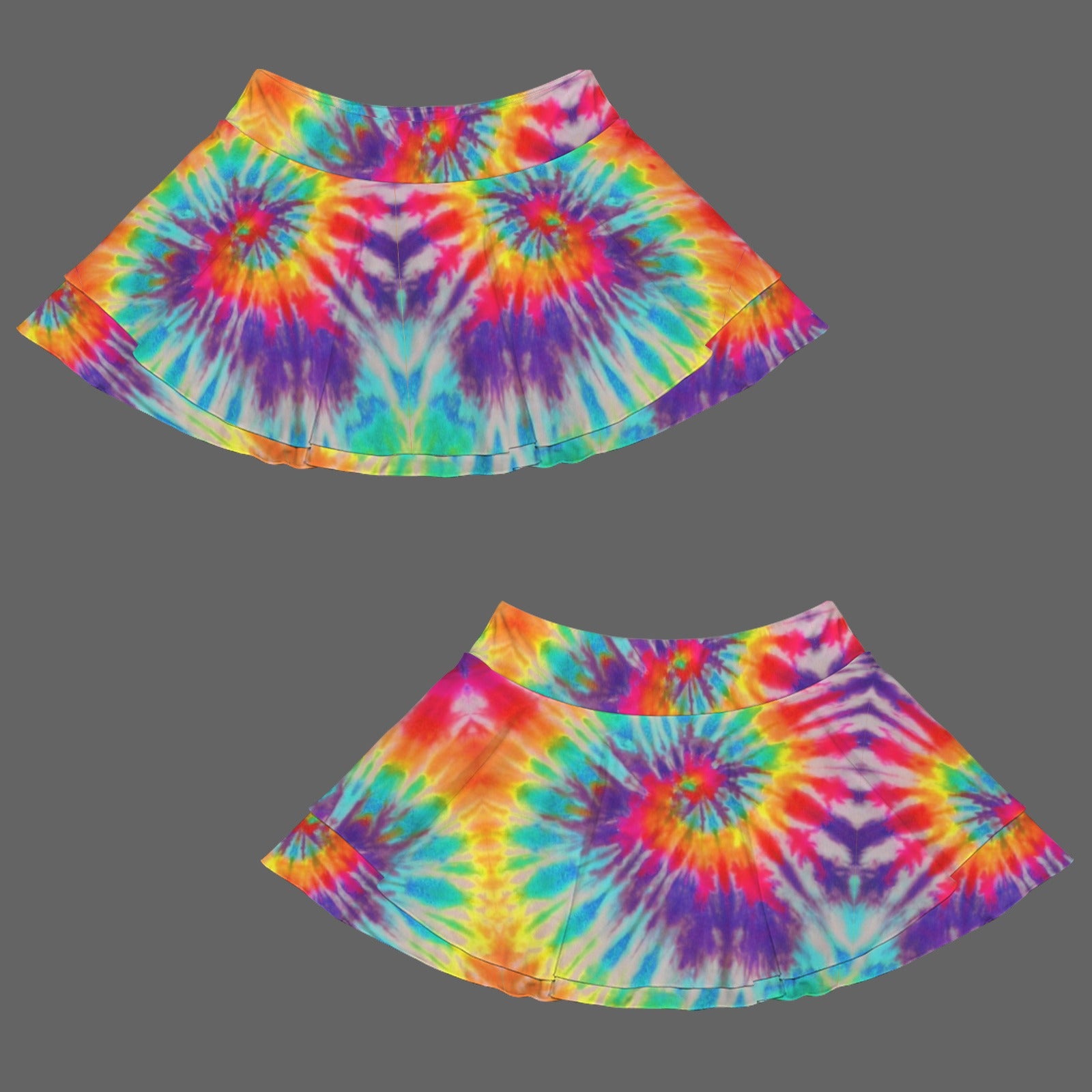 gothic tie dye hippy style fadhion sports skort