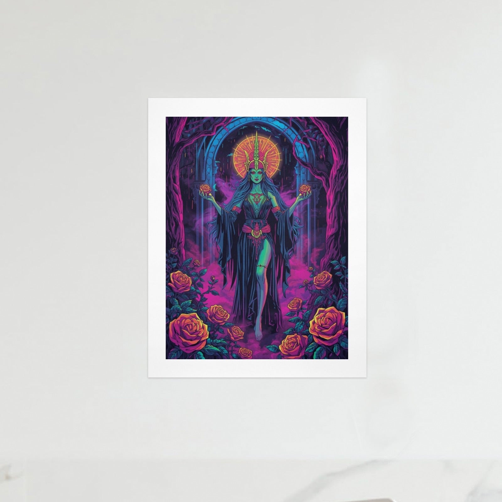 Gothic Witch Rose Art Print 4