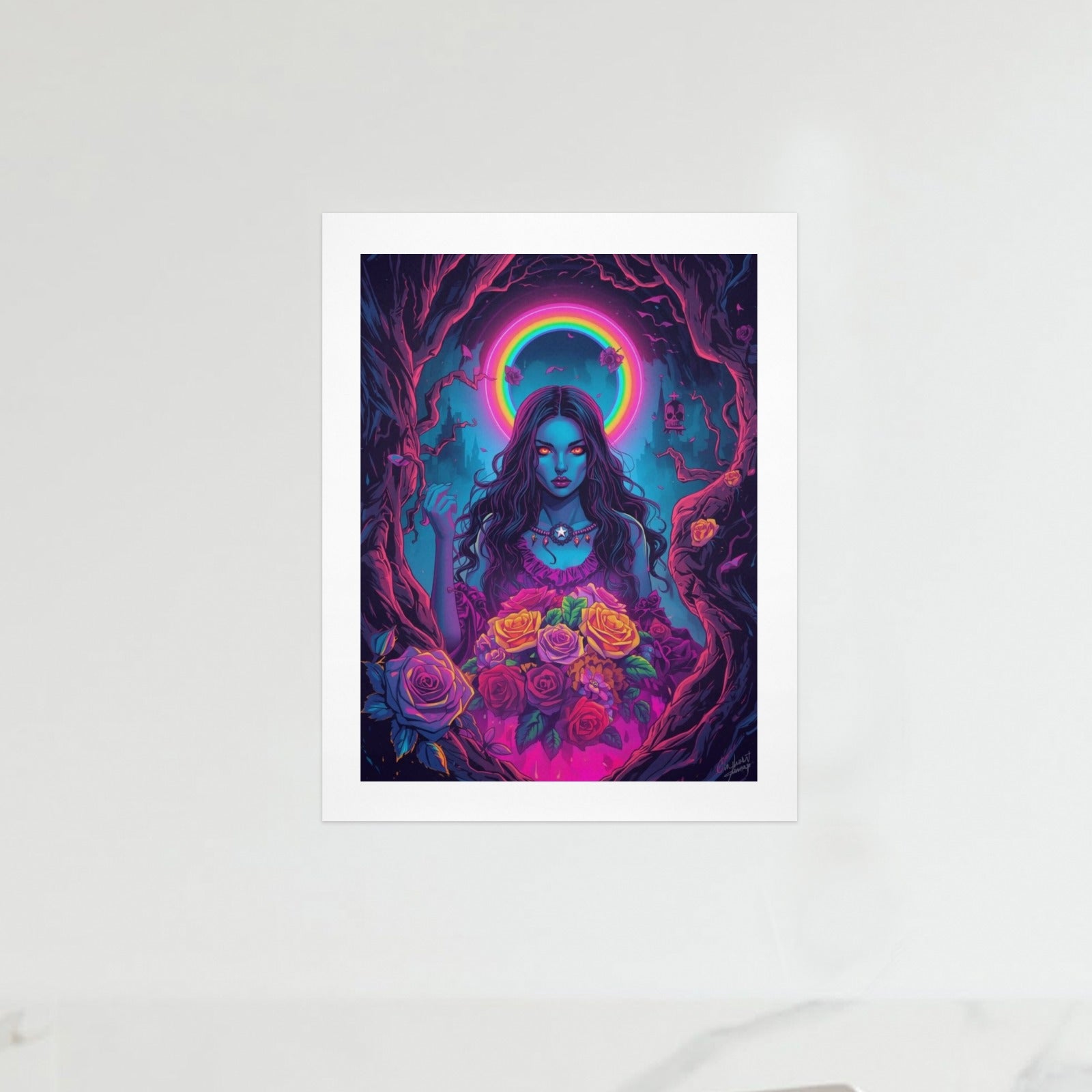 Gothic Witch Rose Art Print 2