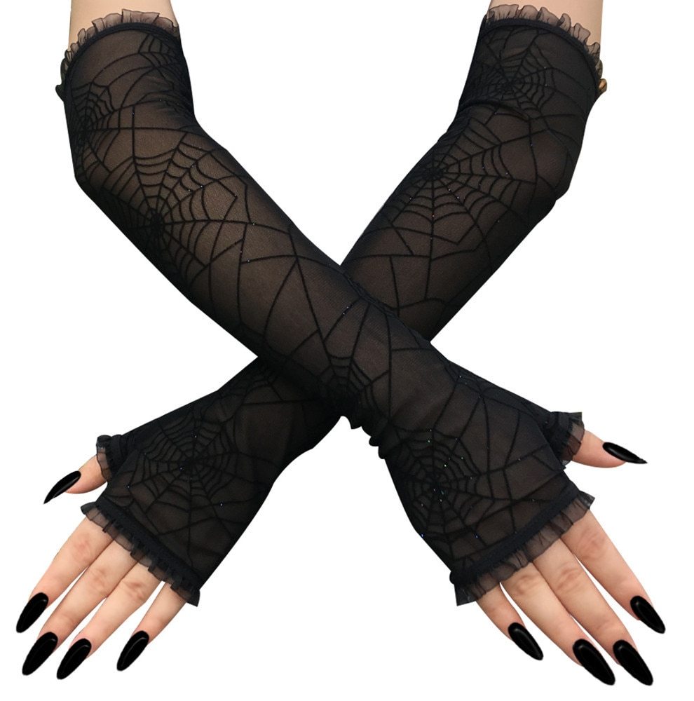 Web of Shadows Fingerless Gloves