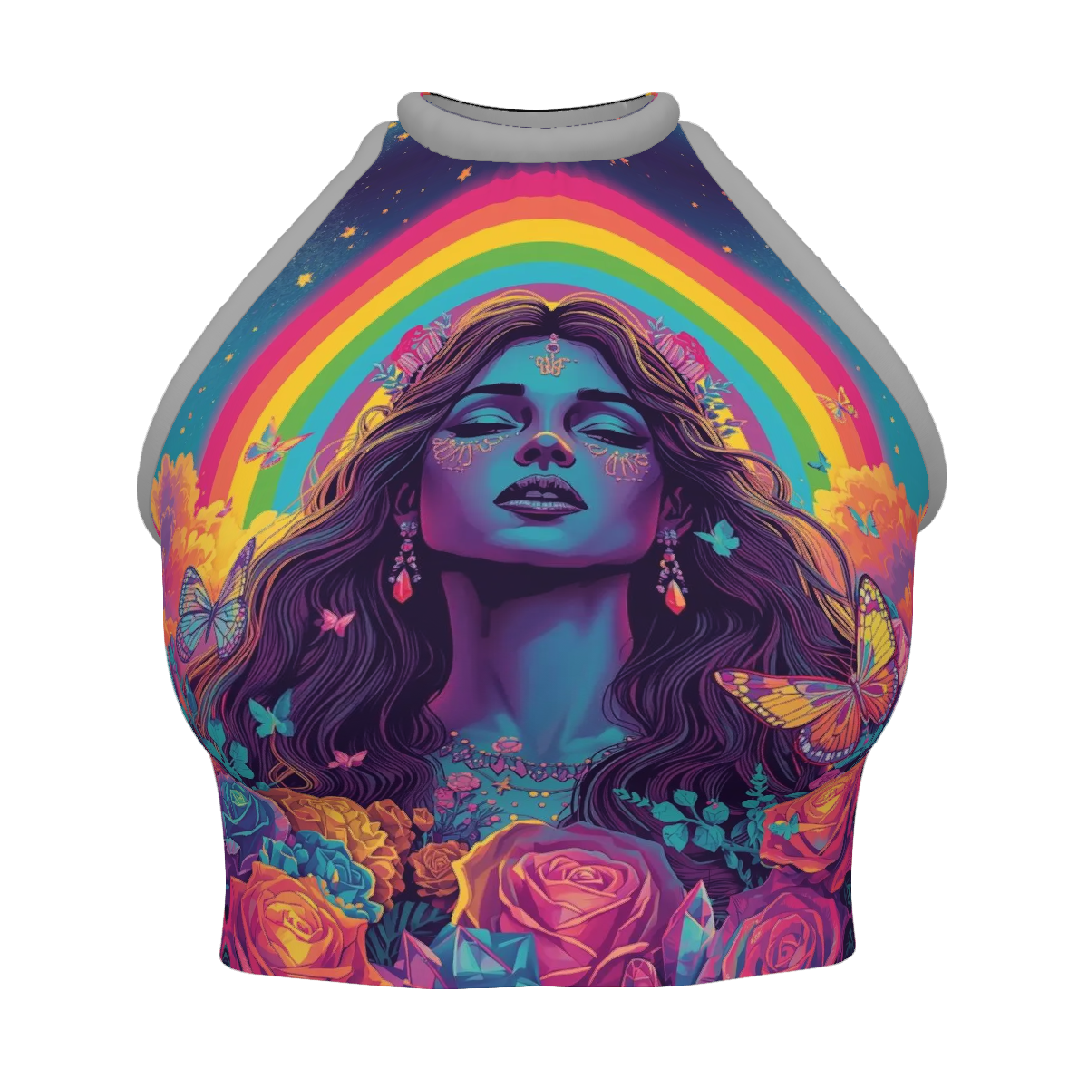 All Over Print Custom Women's Crew Neck Tank Top