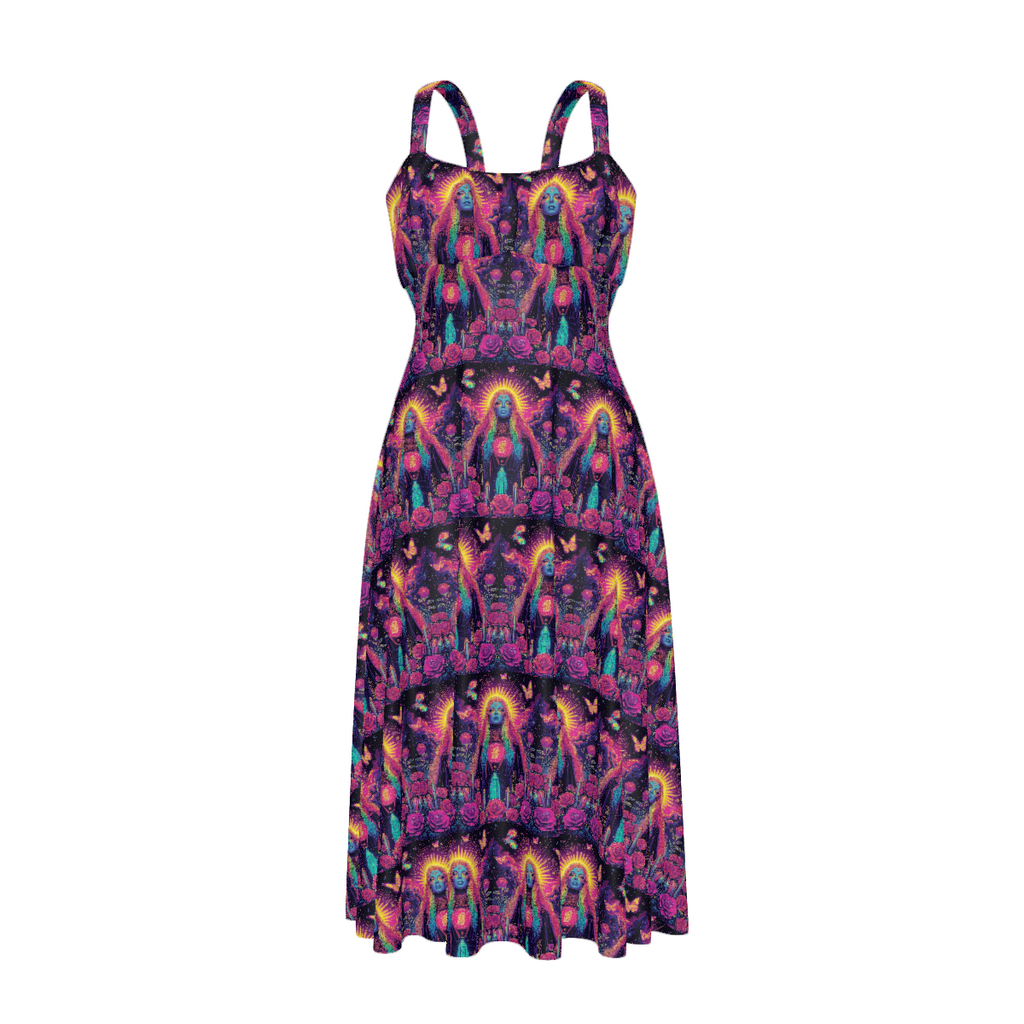 All Over Print Women's Suspender Casual Dress