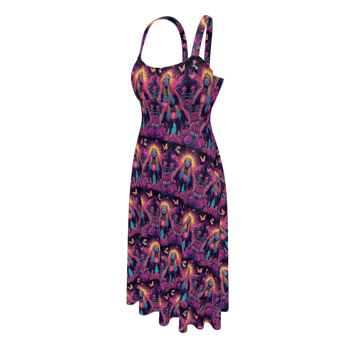 All Over Print Women's Suspender Casual Dress