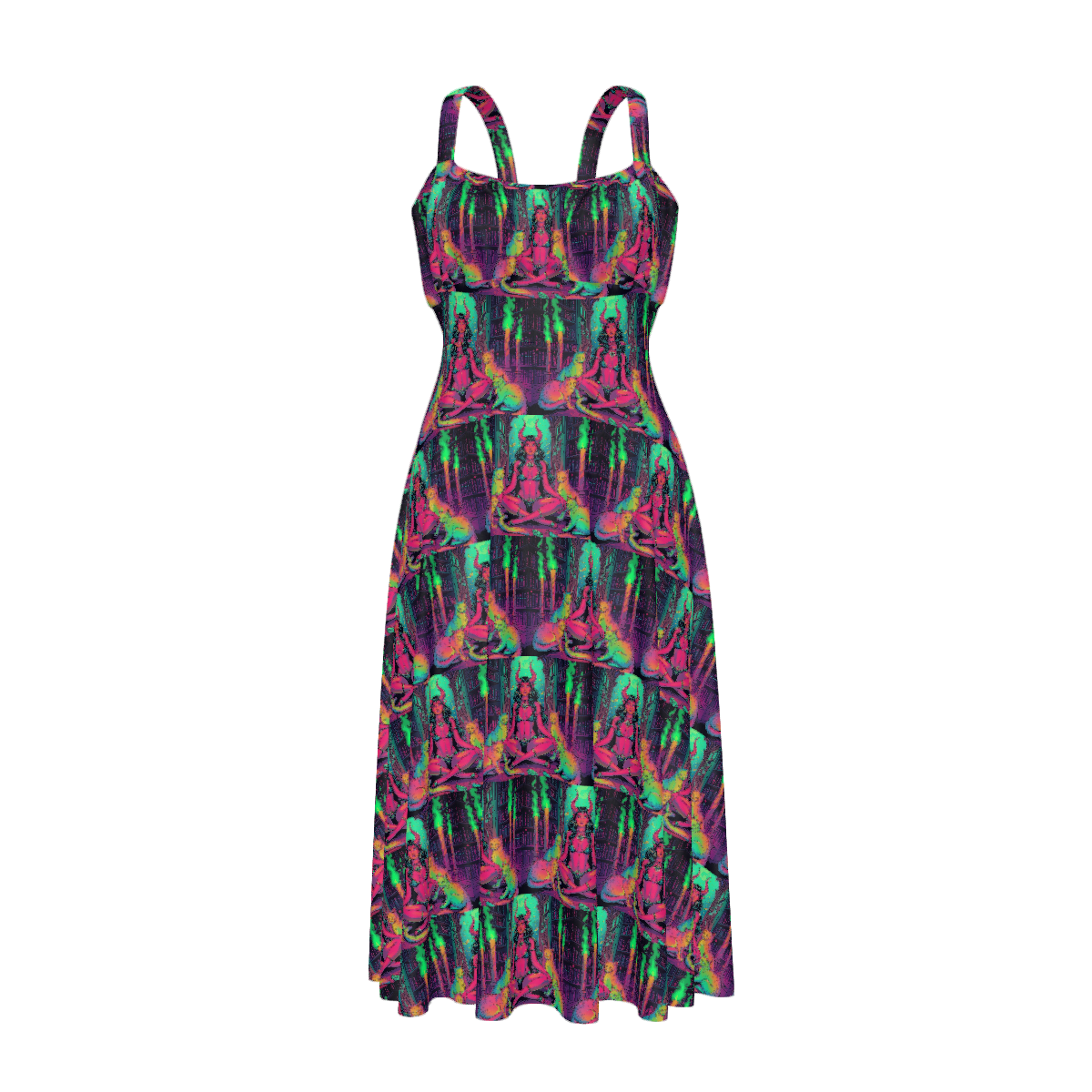 All Over Print Women's Suspender Casual Dress