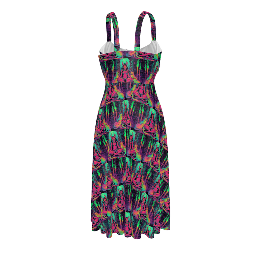 All Over Print Women's Suspender Casual Dress