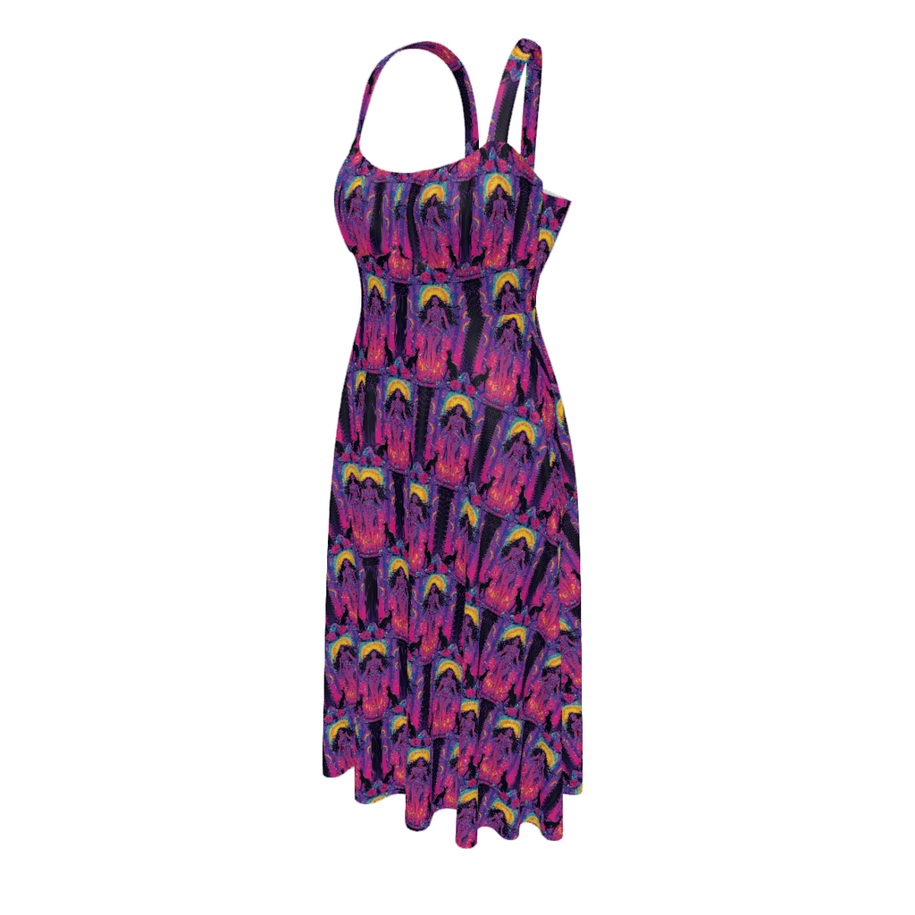 All Over Print Women's Suspender Casual Dress