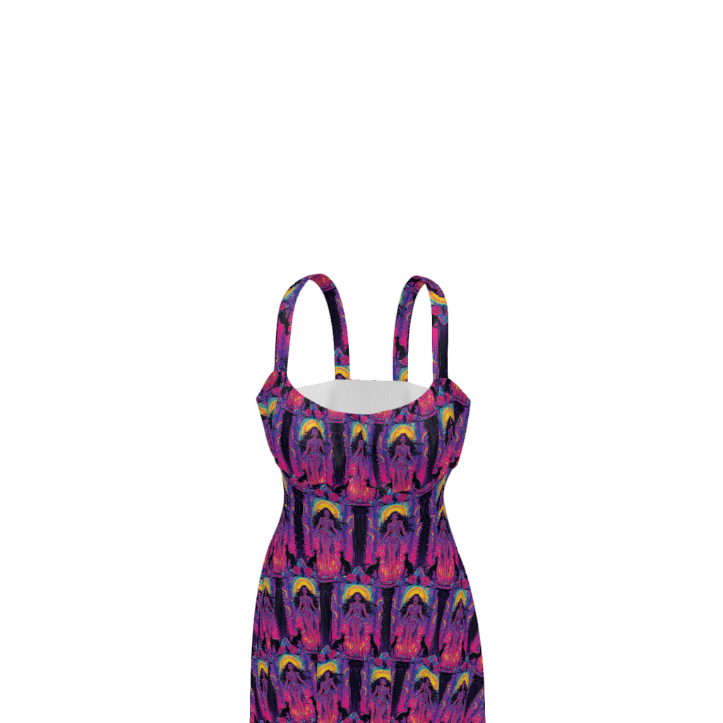 All Over Print Women's Suspender Casual Dress