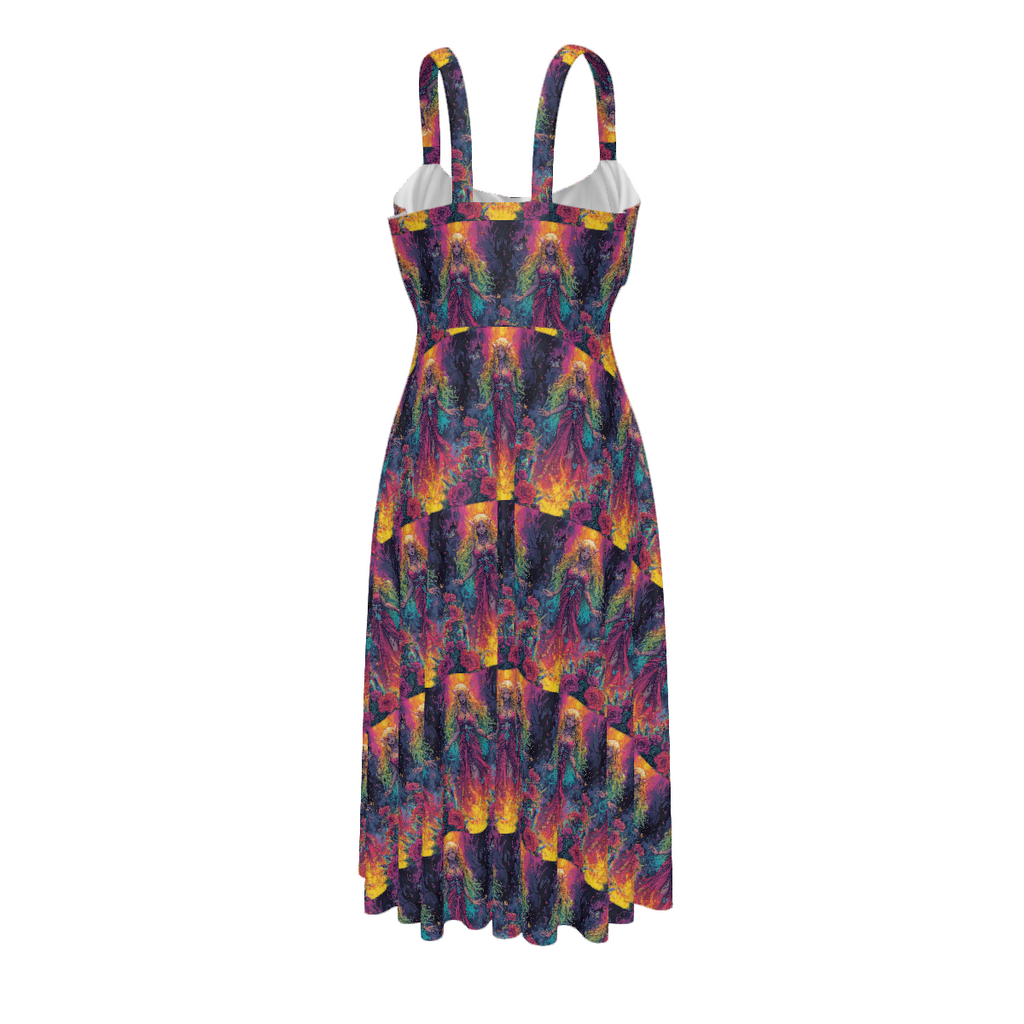 All Over Print Women's Suspender Casual Dress
