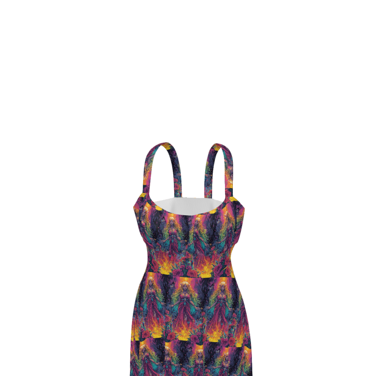 All Over Print Women's Suspender Casual Dress